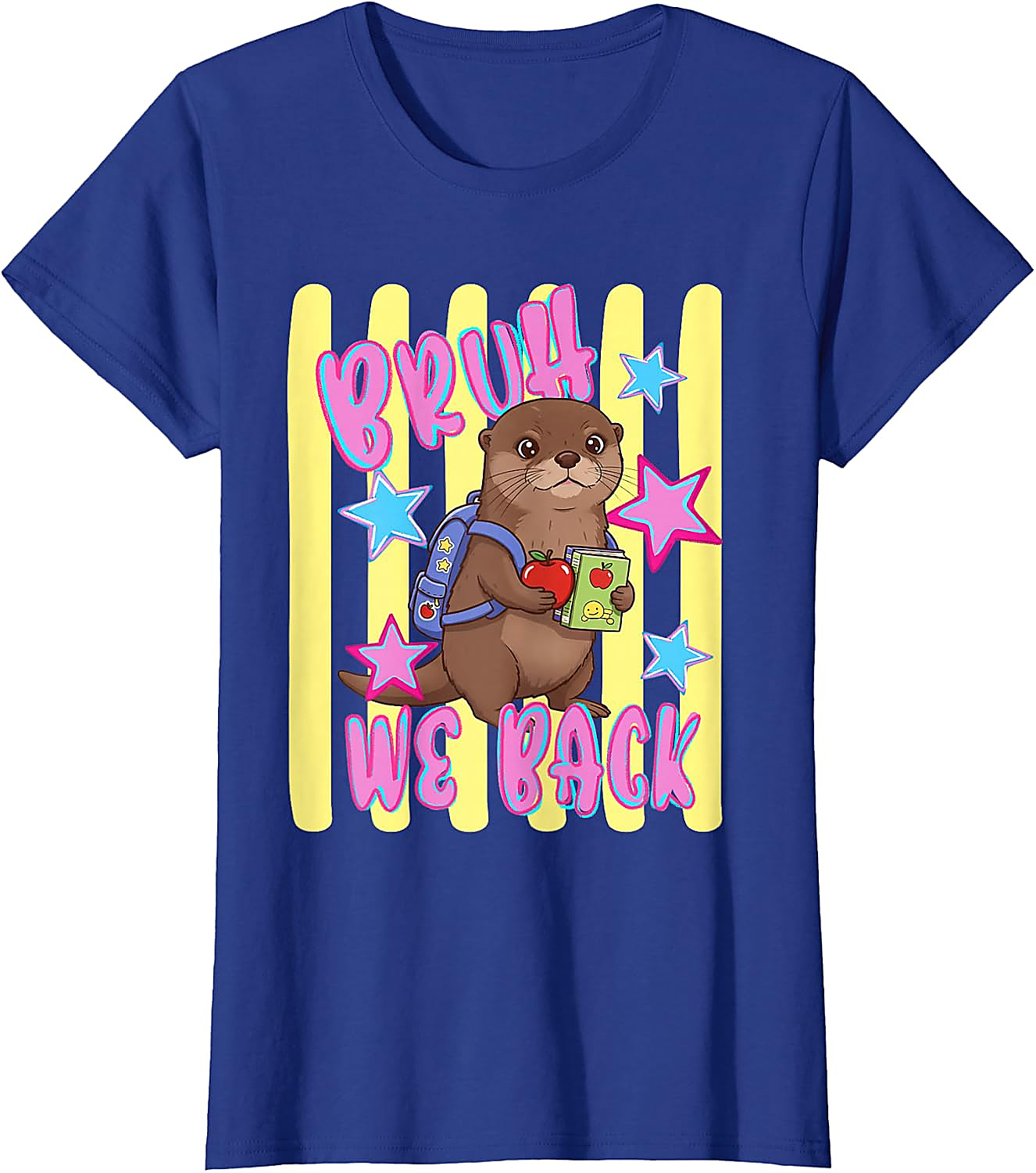 Bruh We Back Otter Back to School T-Shirt for Kids