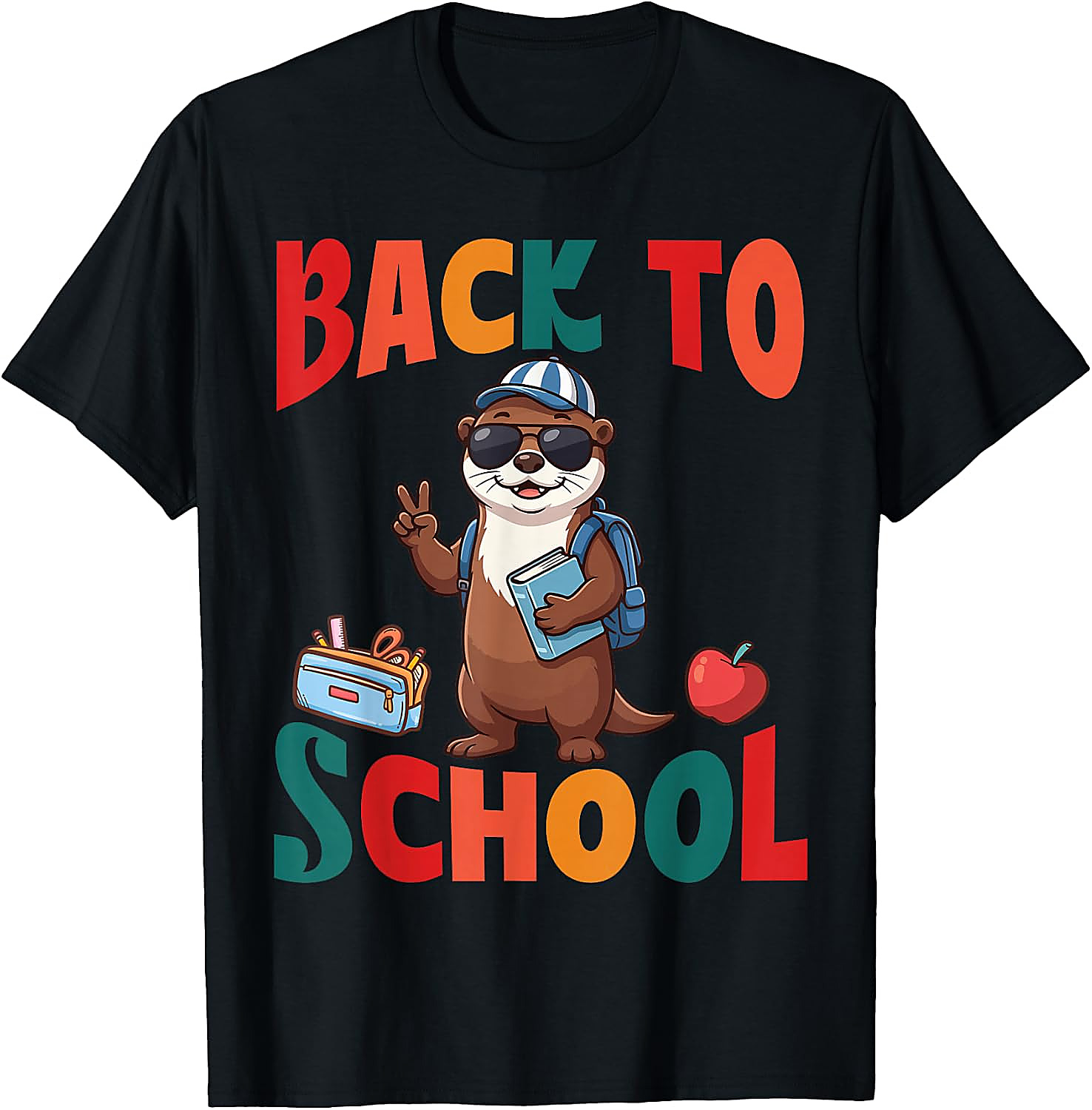 Back to School Otter T-Shirt | Cute First Day Graphic Tee