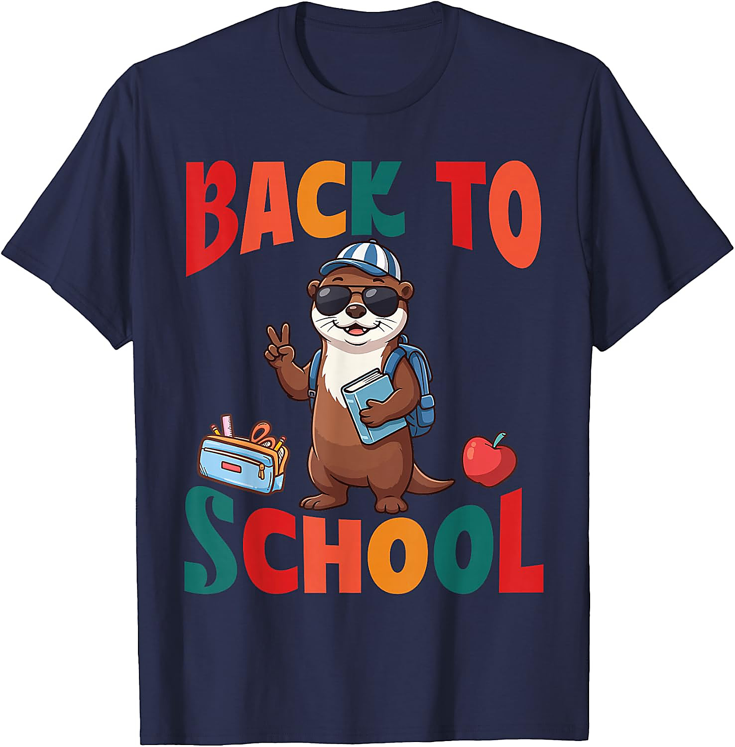 Back to School Otter T-Shirt | Cute First Day Graphic Tee