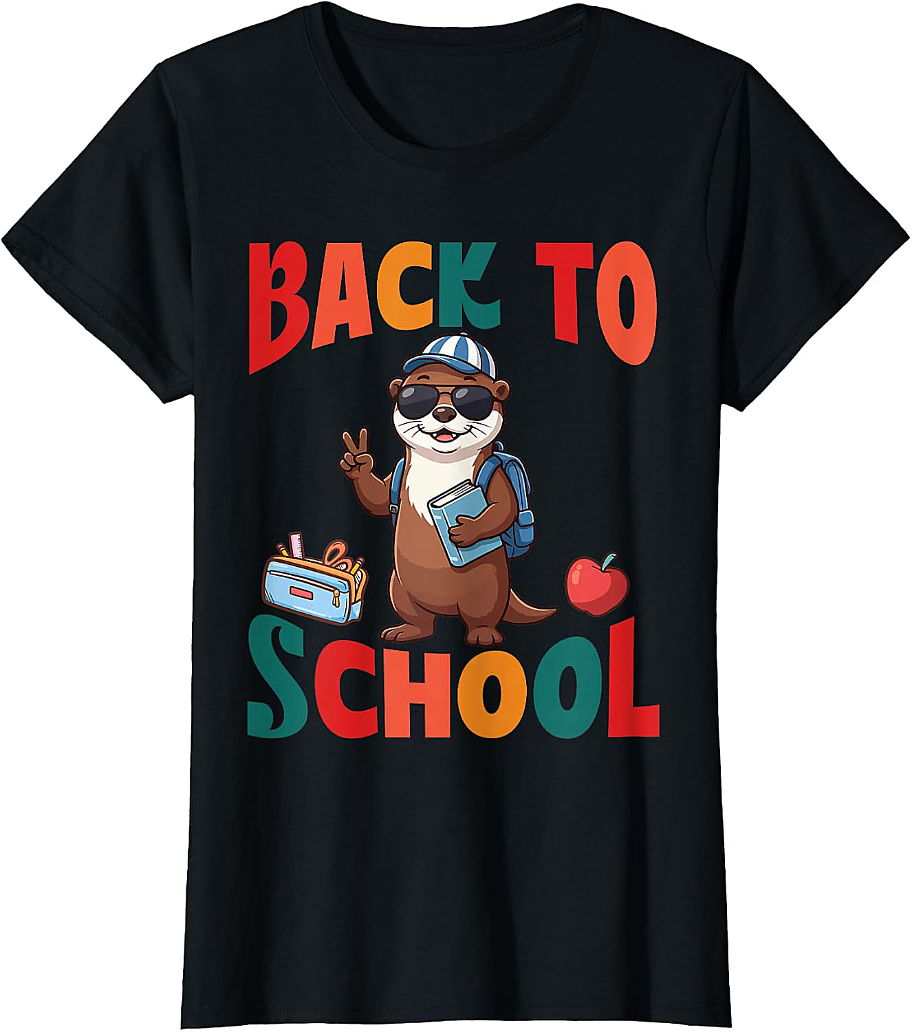 Back to School Otter T-Shirt | Cute First Day Graphic Tee