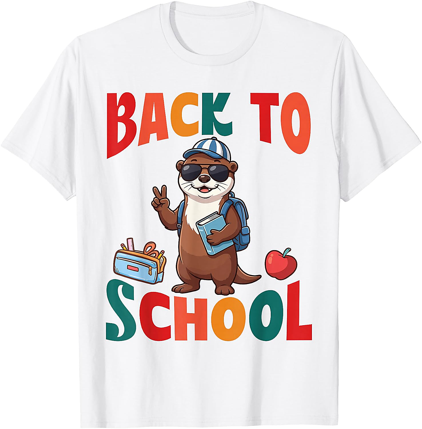 Back to School Otter T-Shirt | Cute First Day Graphic Tee