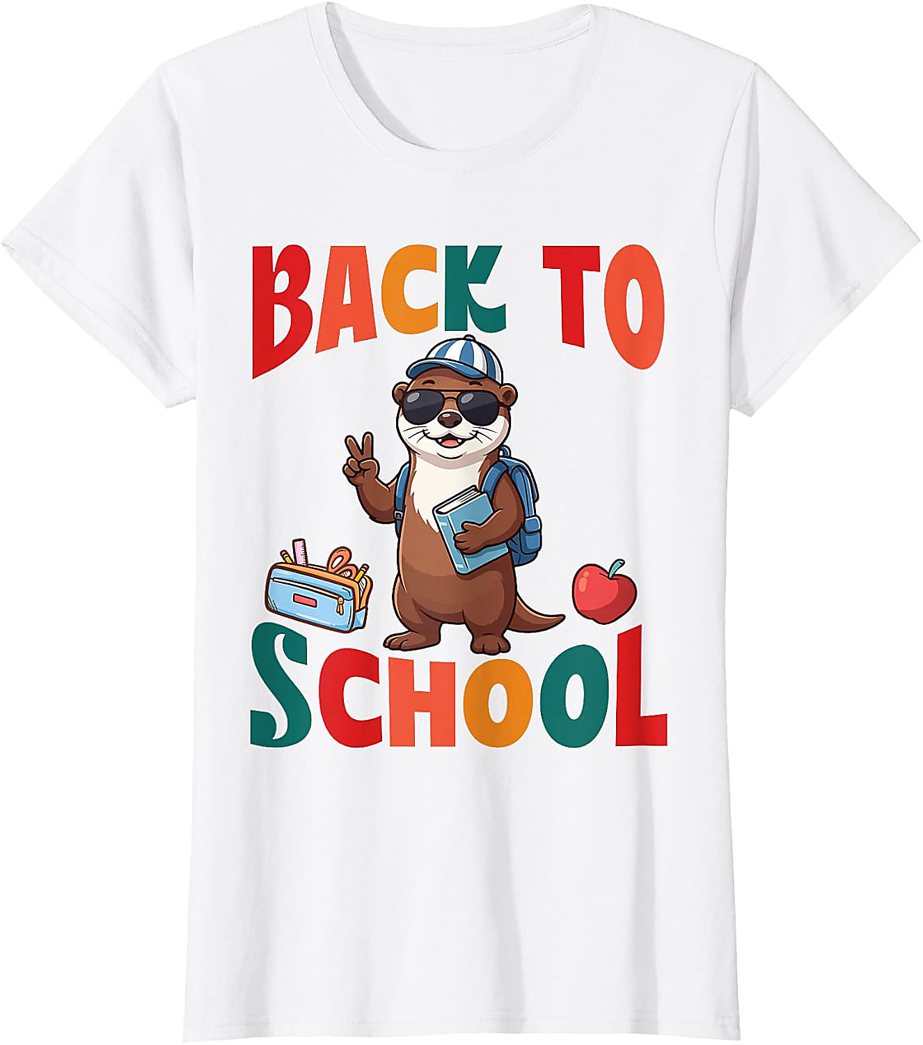 Back to School Otter T-Shirt | Cute First Day Graphic Tee