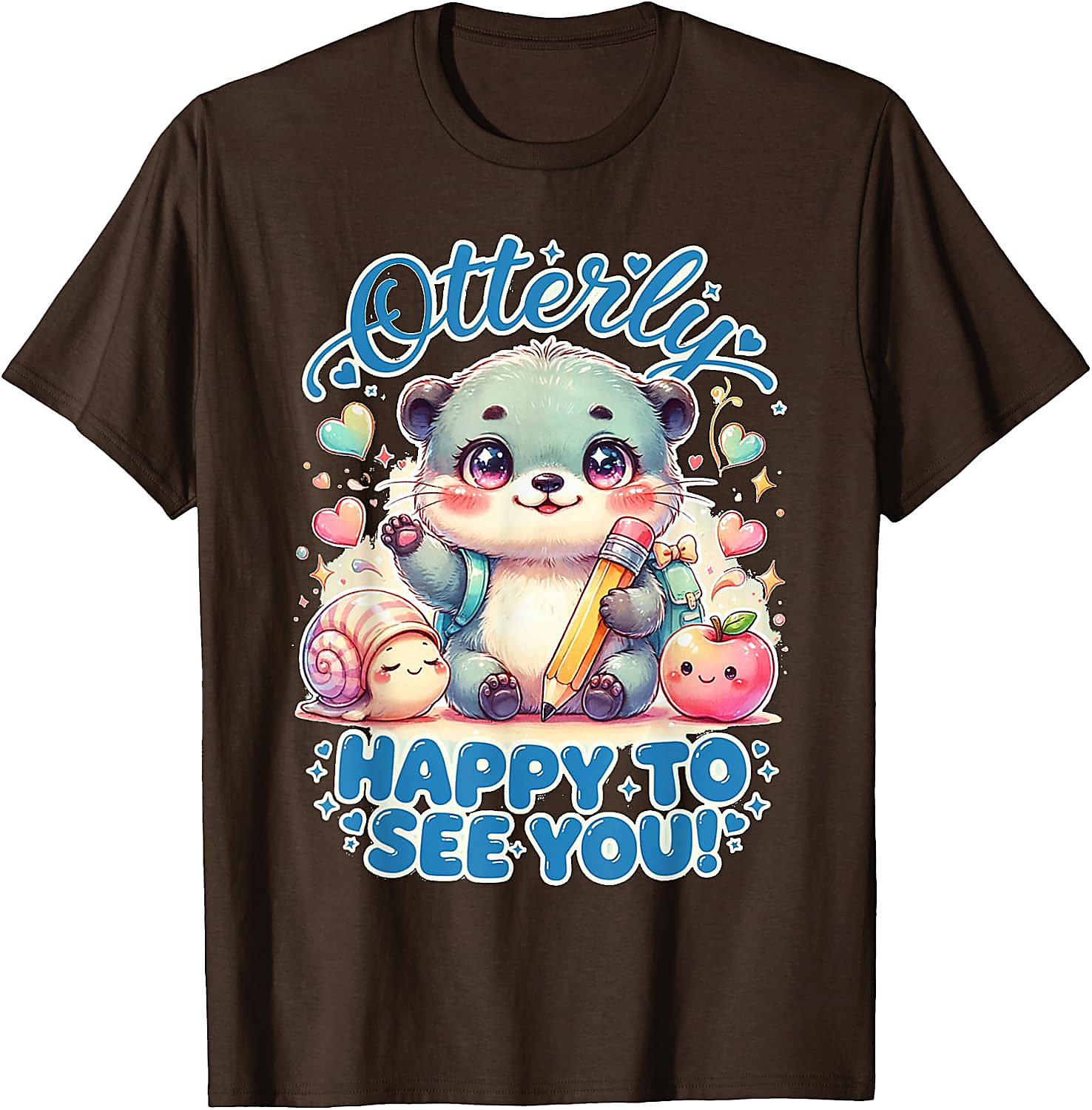 Cute Otter Back to School T-Shirt | Otterly Happy Tee