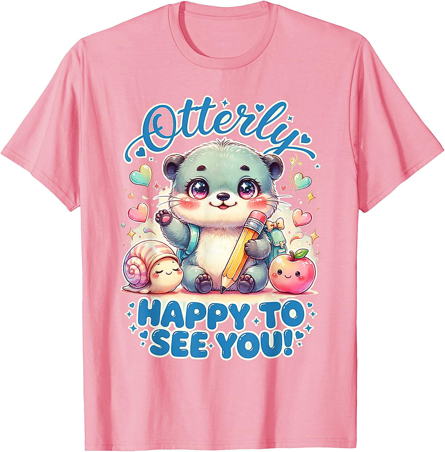 Cute Otter Back to School T-Shirt | Otterly Happy Tee