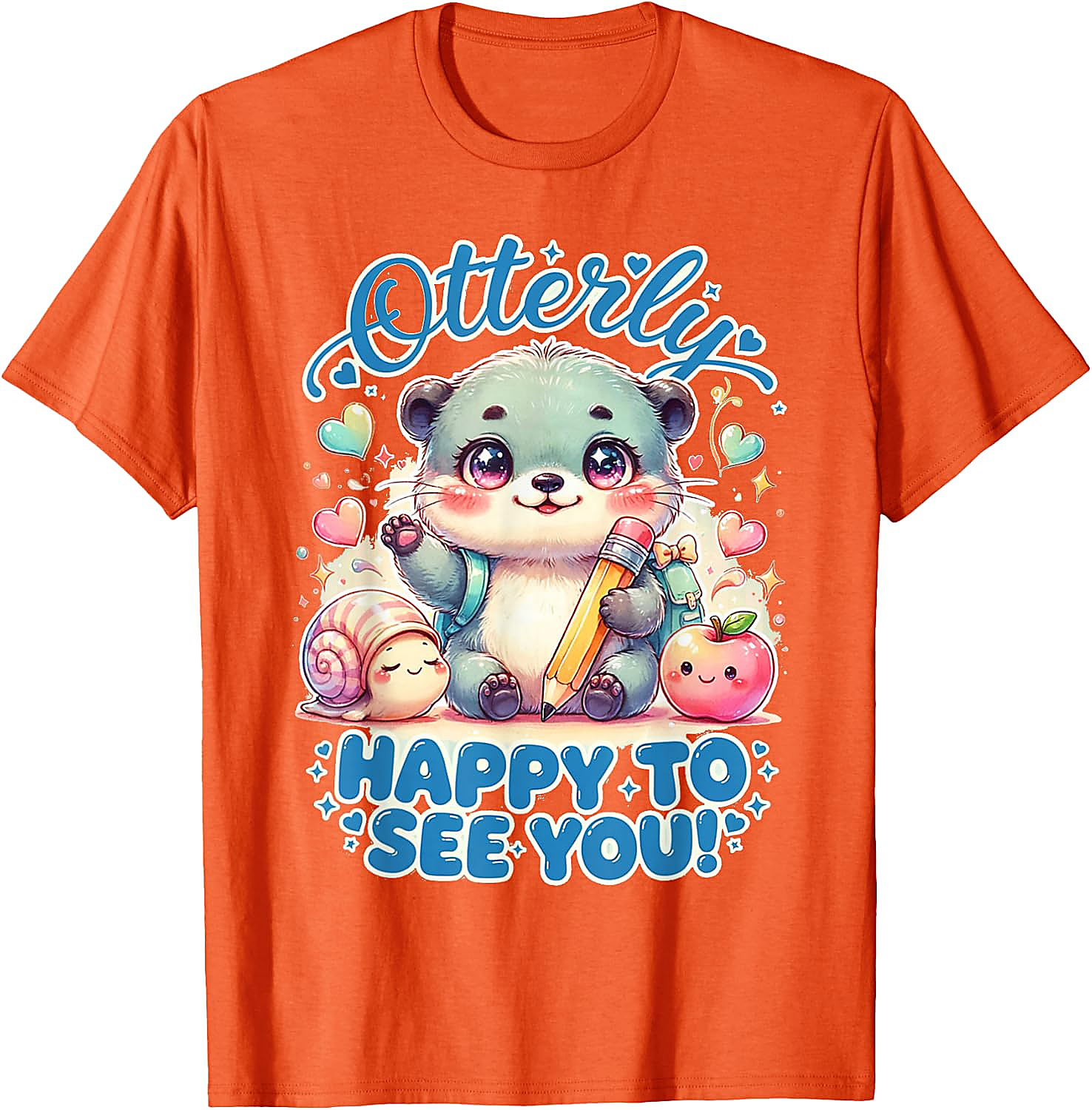Cute Otter Back to School T-Shirt | Otterly Happy Tee