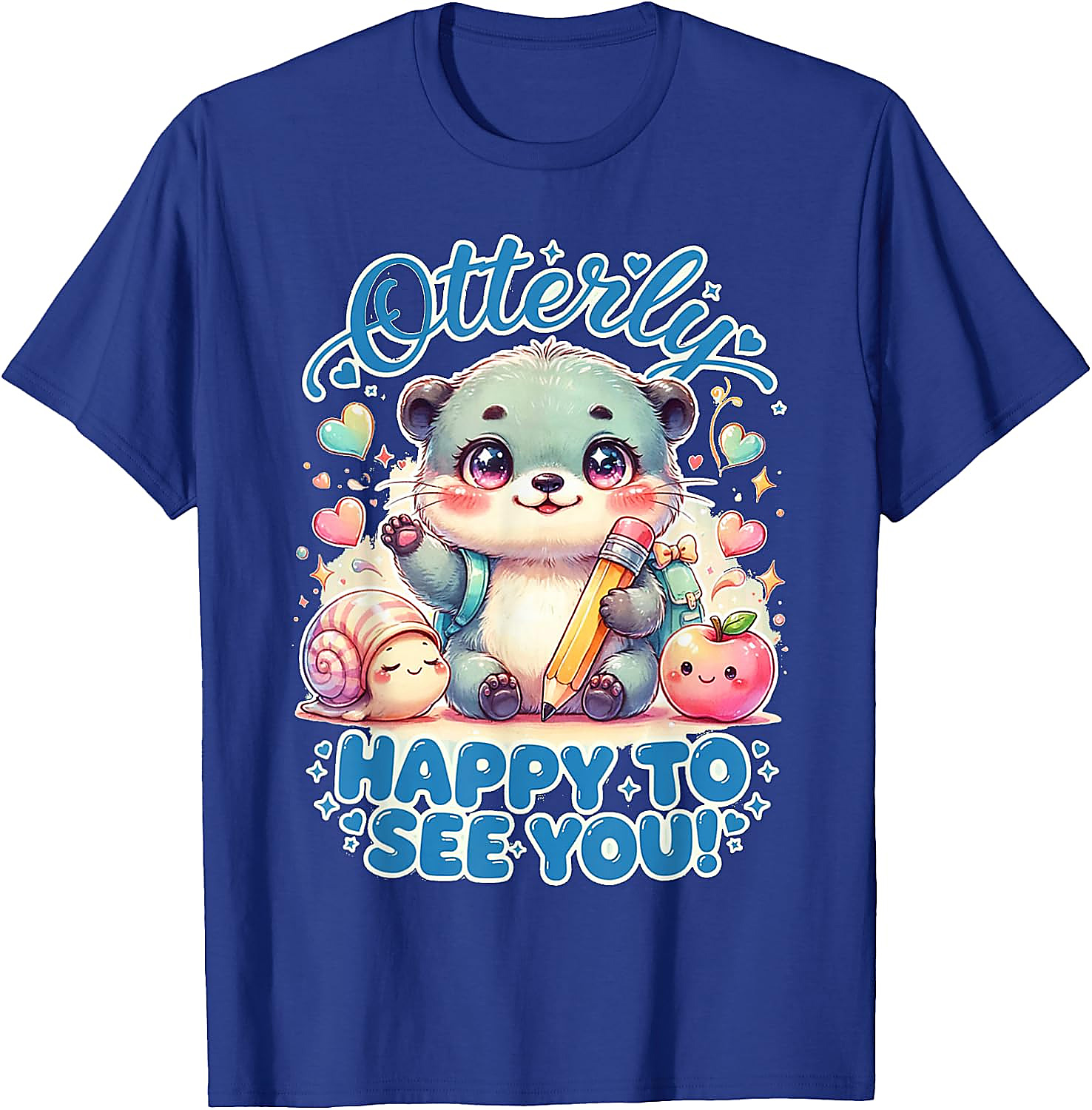 Cute Otter Back to School T-Shirt | Otterly Happy Tee