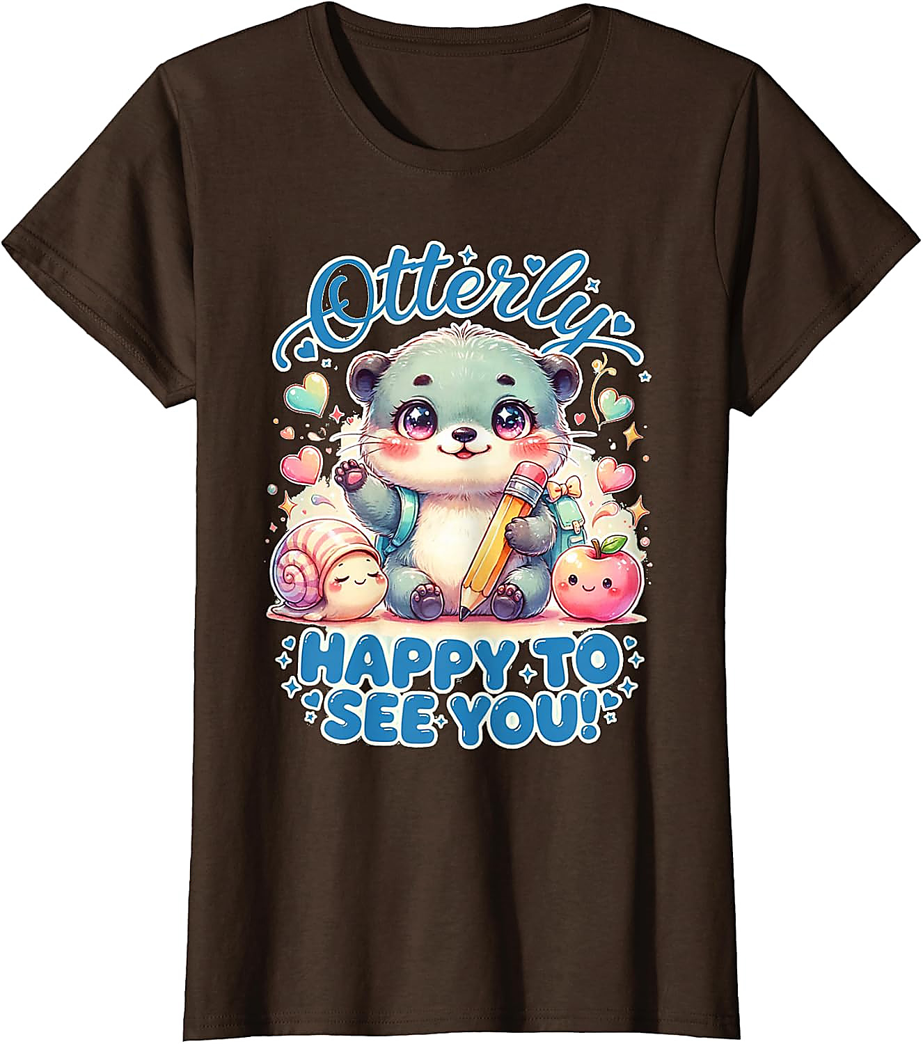 Cute Otter Back to School T-Shirt | Otterly Happy Tee