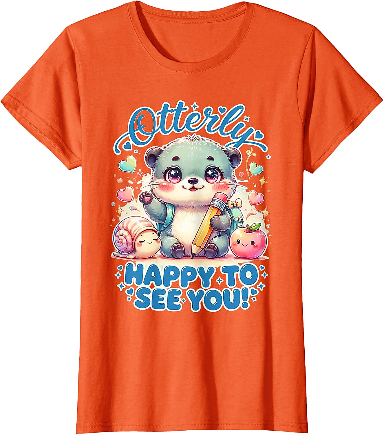 Cute Otter Back to School T-Shirt | Otterly Happy Tee