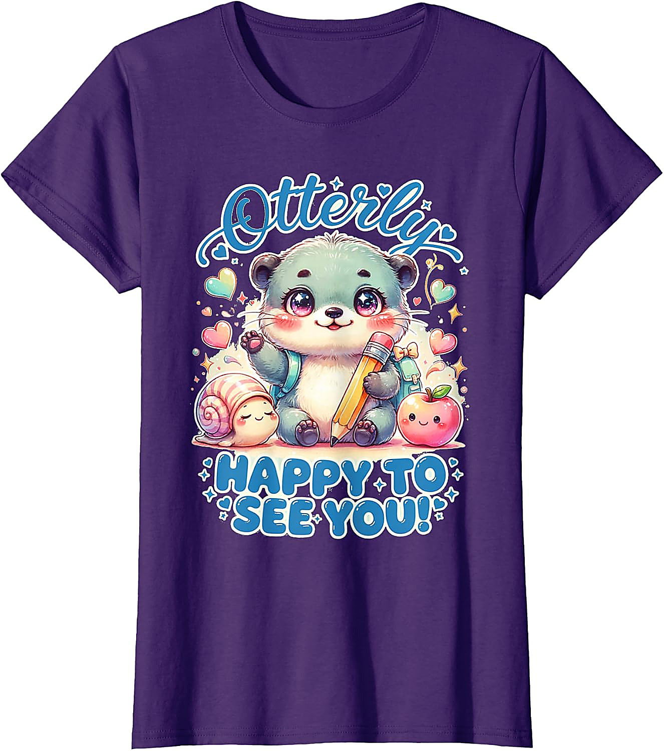 Cute Otter Back to School T-Shirt | Otterly Happy Tee