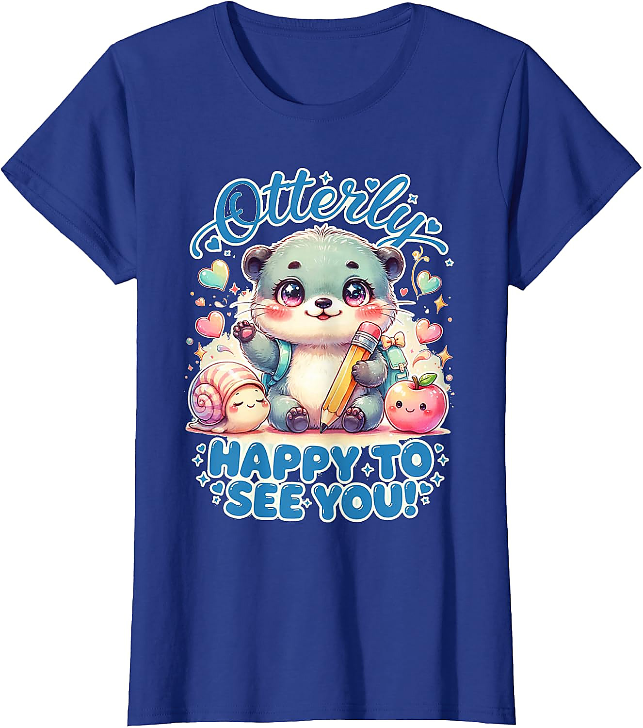 Cute Otter Back to School T-Shirt | Otterly Happy Tee