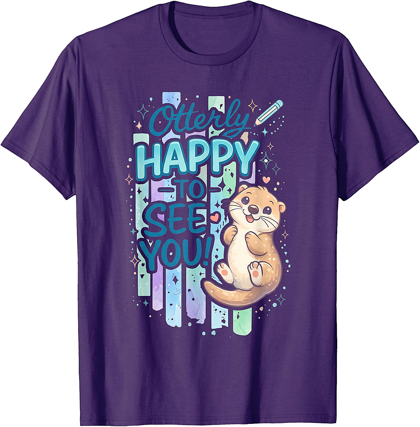 Otterly Happy T-Shirt | Cute Sea Otter Back to School Tee