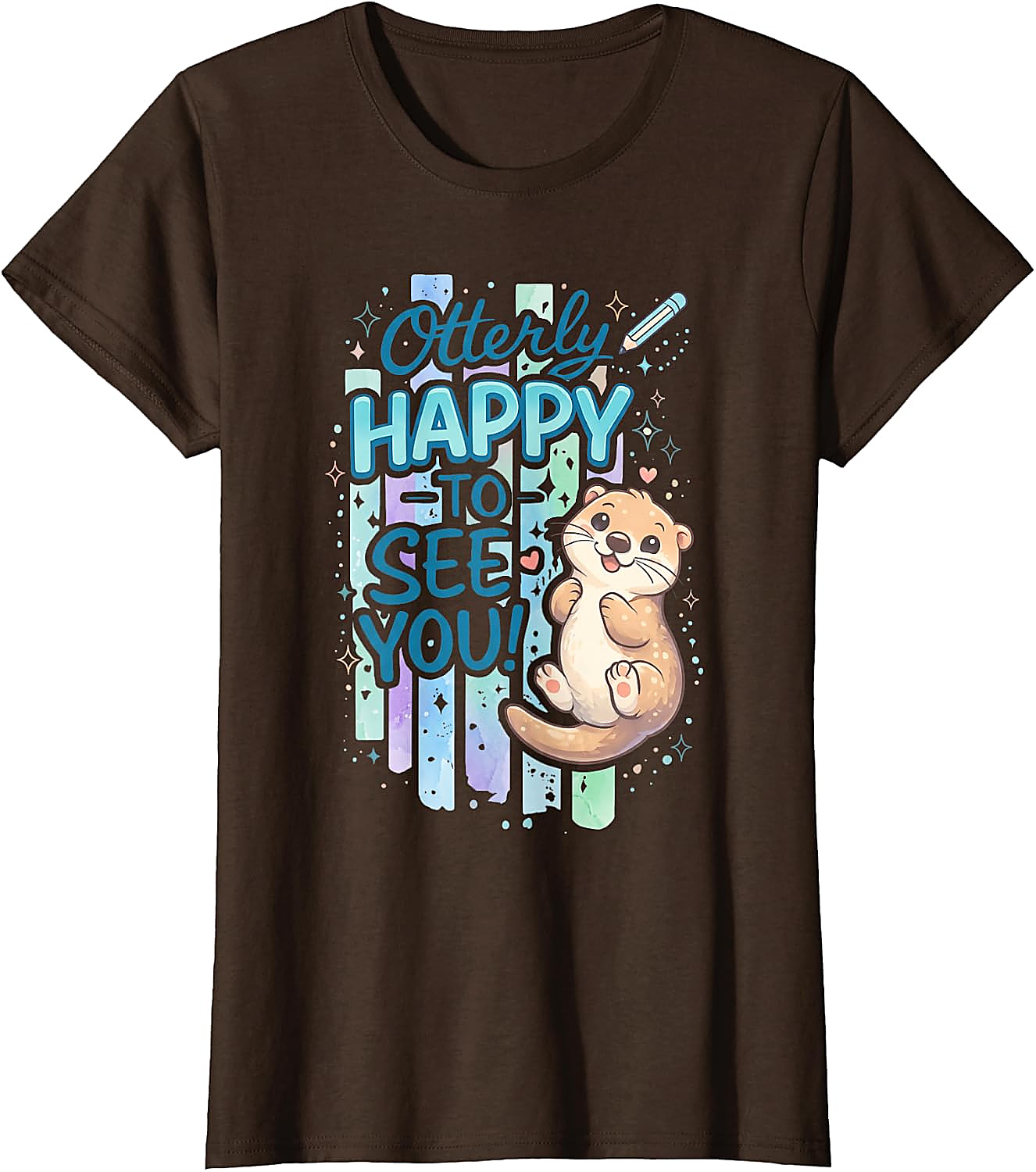 Otterly Happy T-Shirt | Cute Sea Otter Back to School Tee
