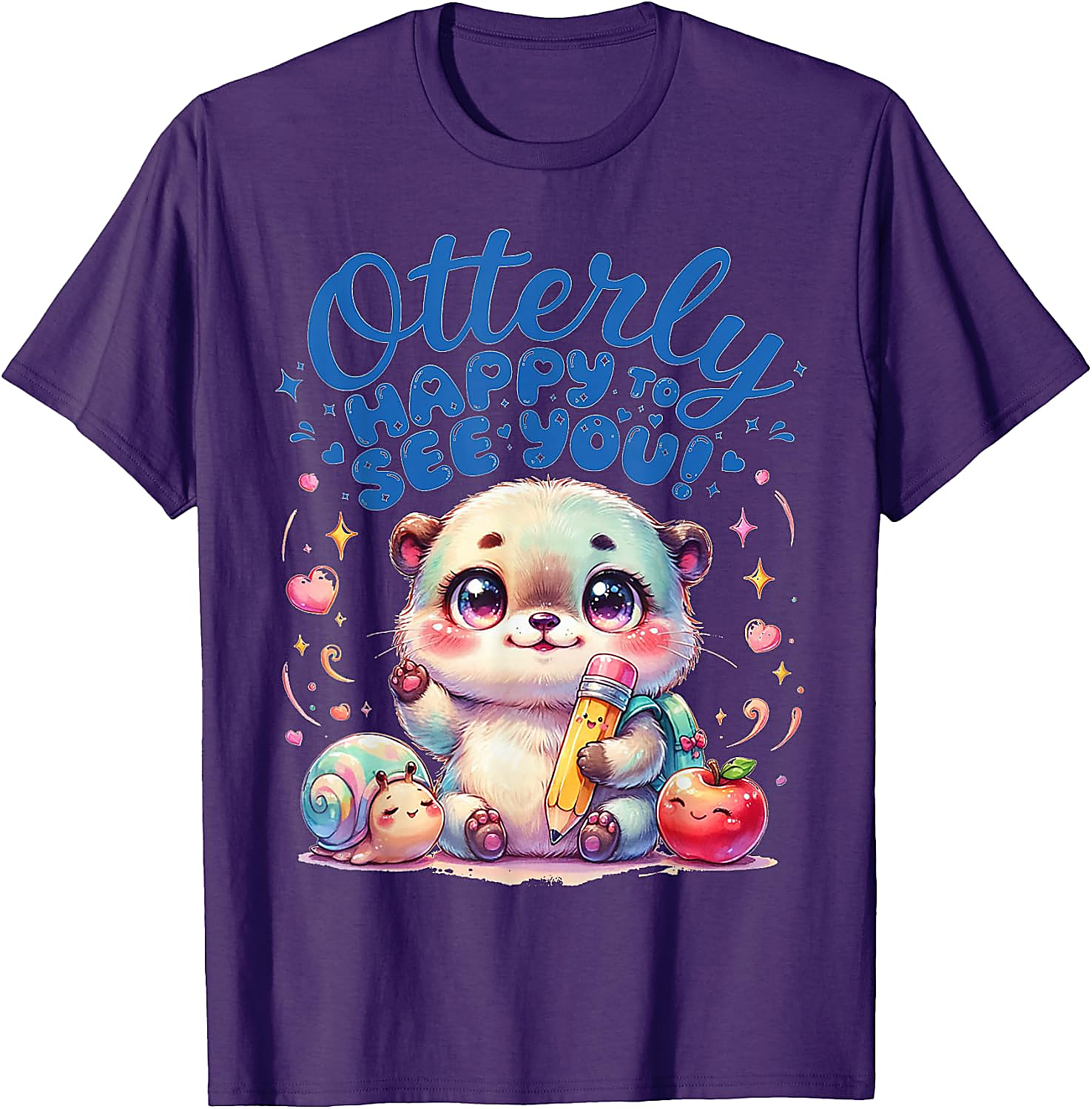 Otterly Happy Cute Otter Back to School T-Shirt