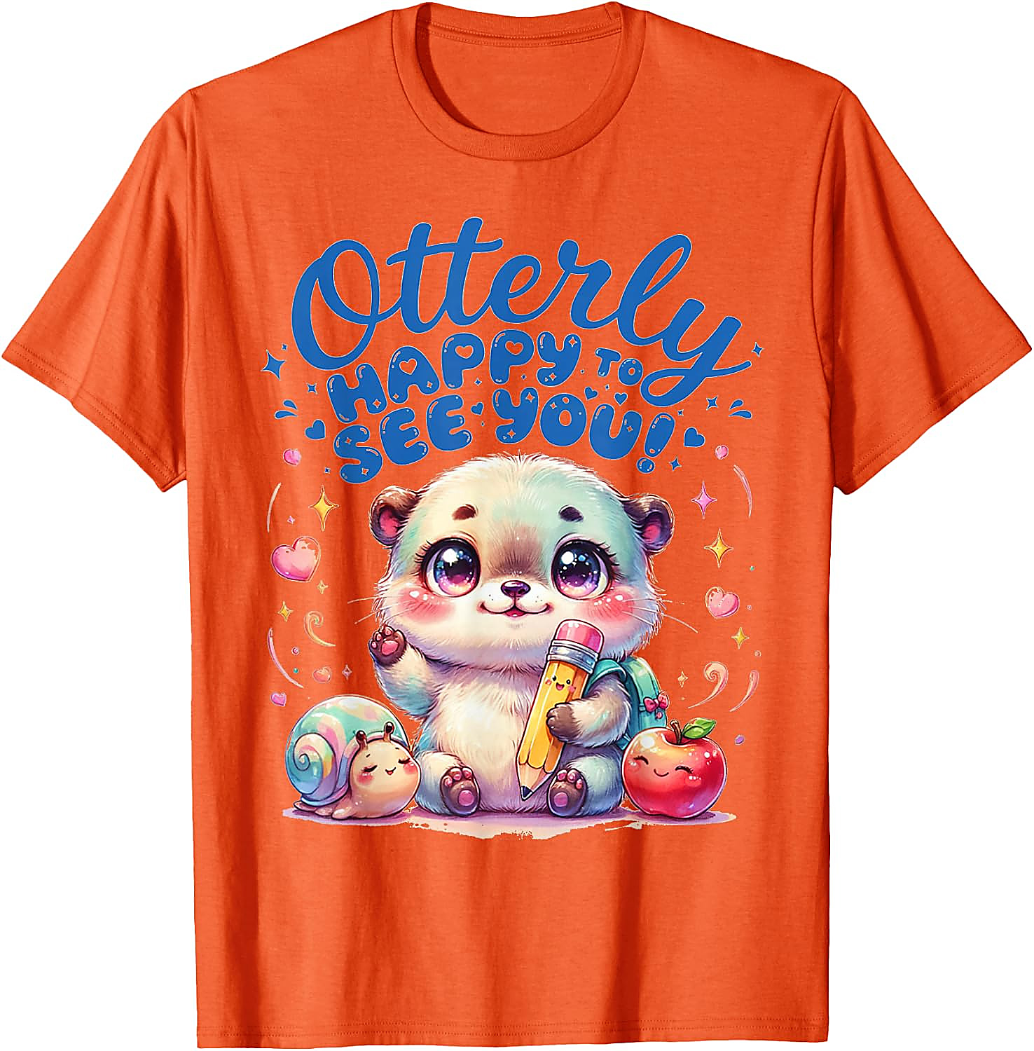 Otterly Happy Cute Otter Back to School T-Shirt