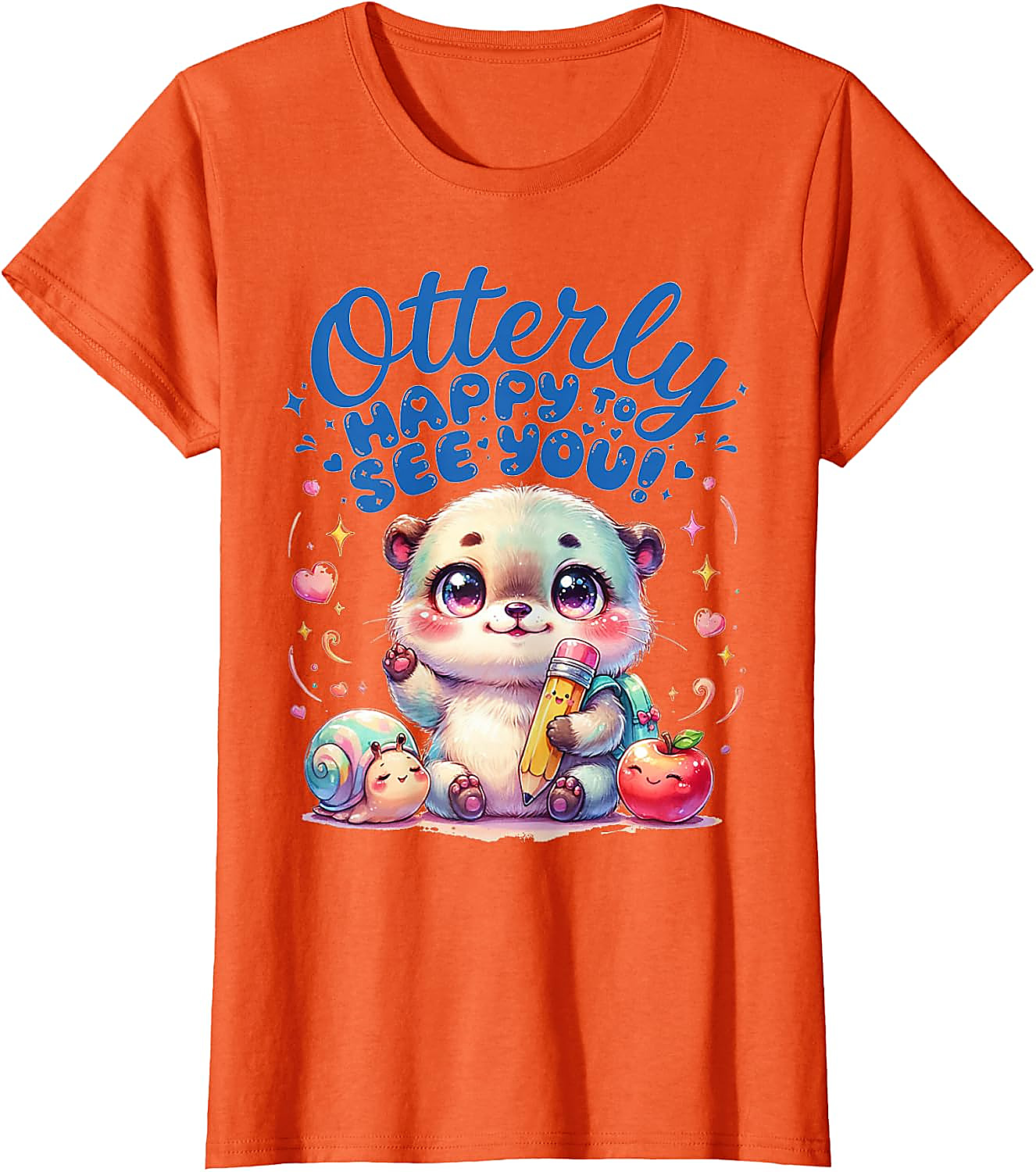 Otterly Happy Cute Otter Back to School T-Shirt