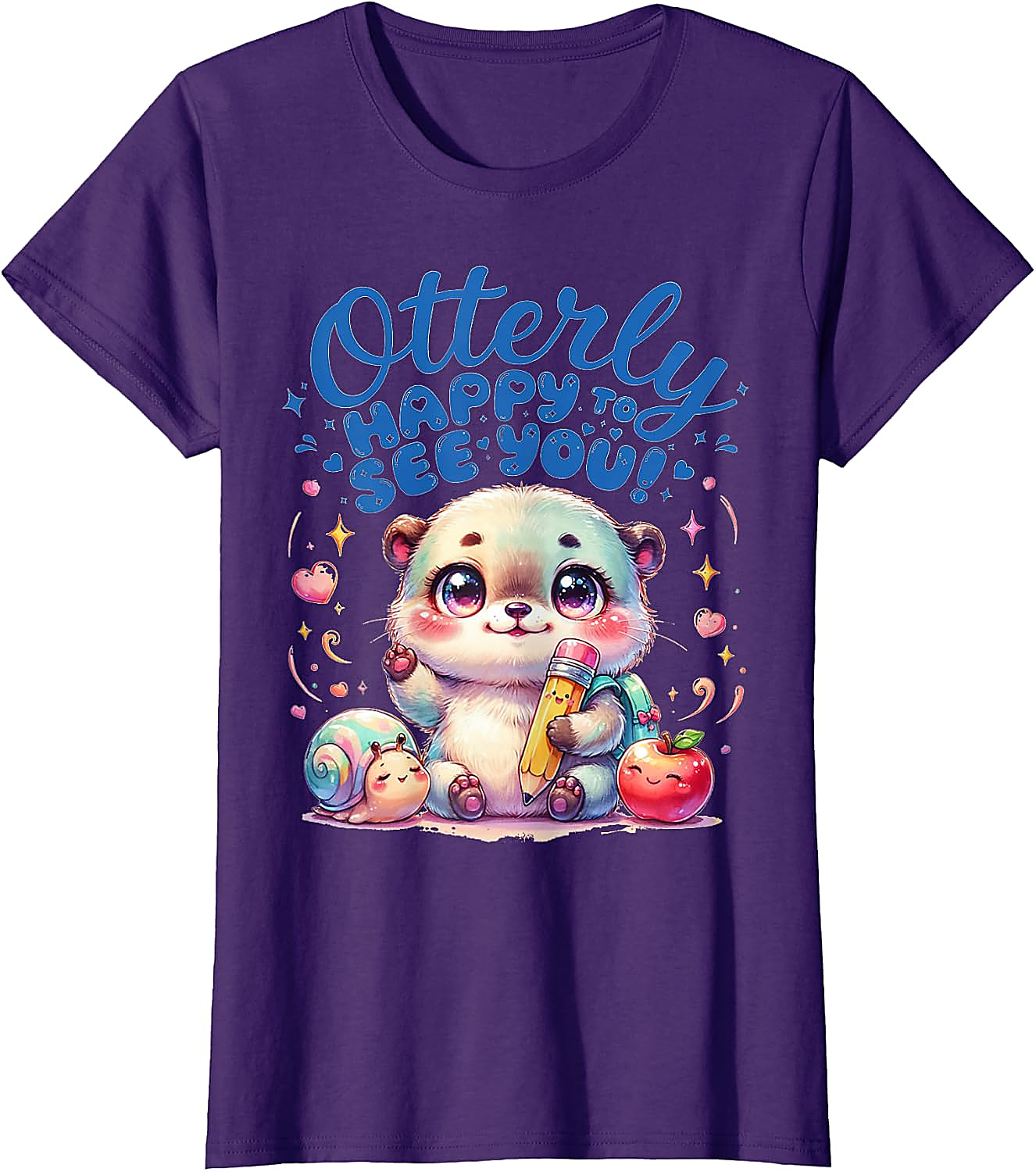 Otterly Happy Cute Otter Back to School T-Shirt