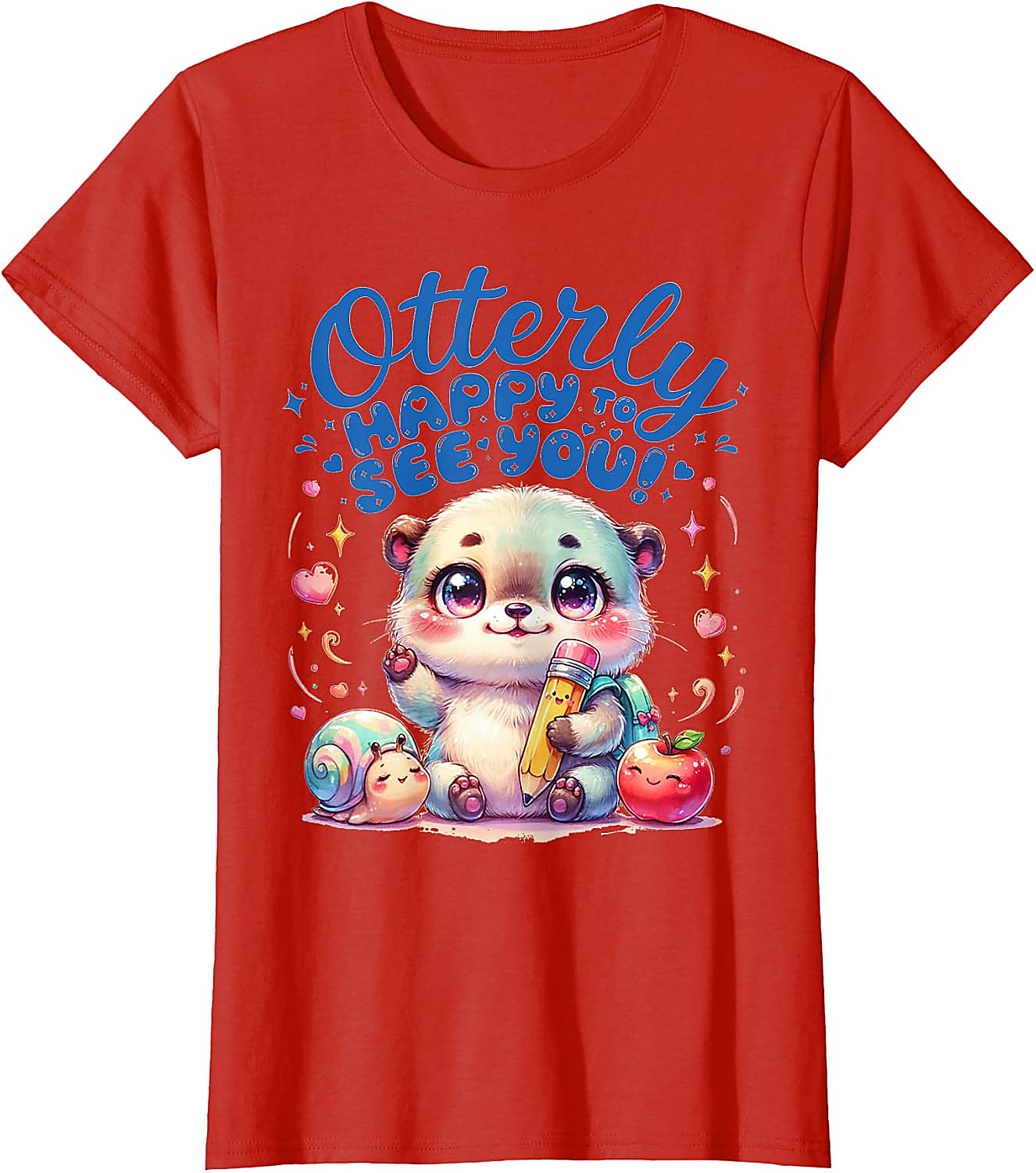 Otterly Happy Cute Otter Back to School T-Shirt