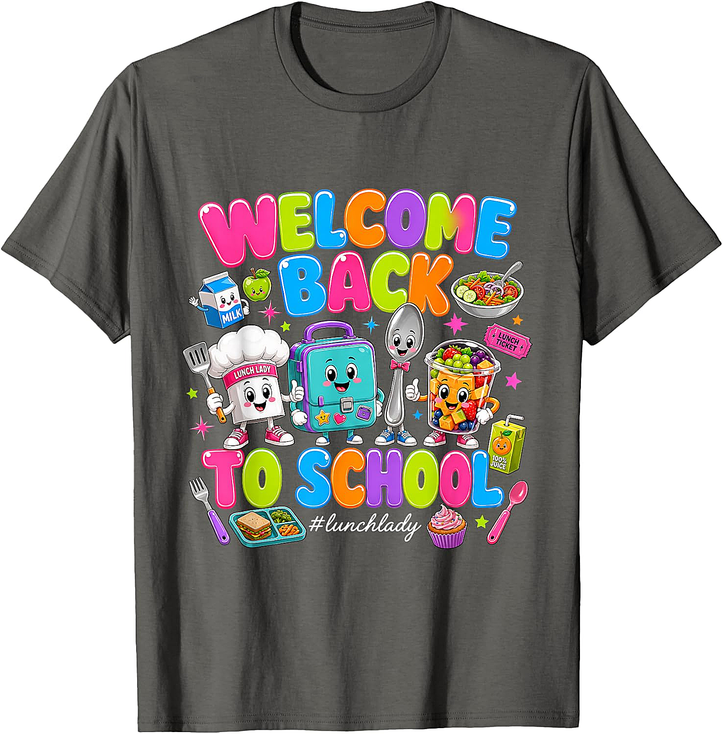 Cute Welcome Back Lunch Lady T-Shirt - School Staff Tee