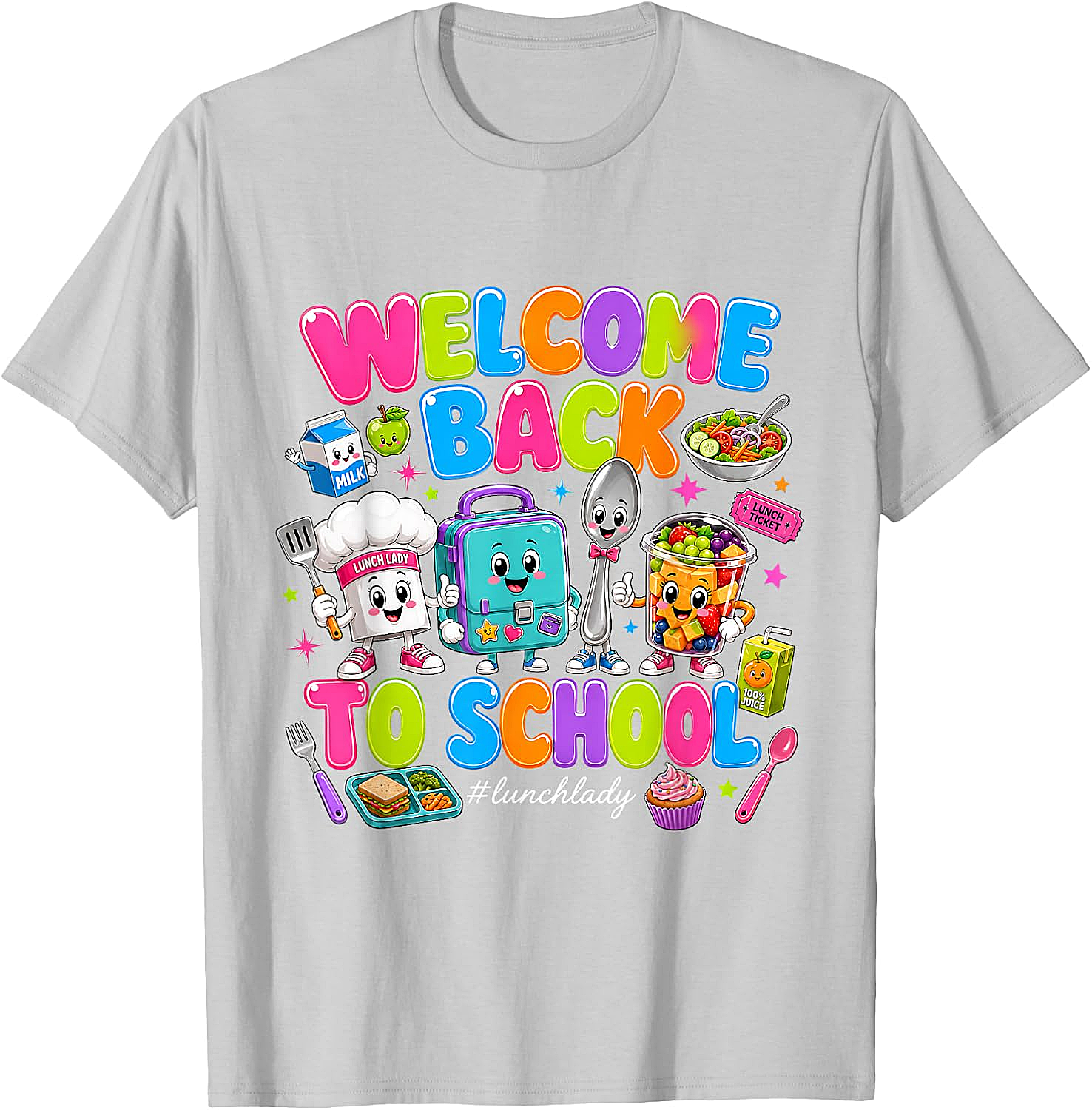 Cute Welcome Back Lunch Lady T-Shirt - School Staff Tee