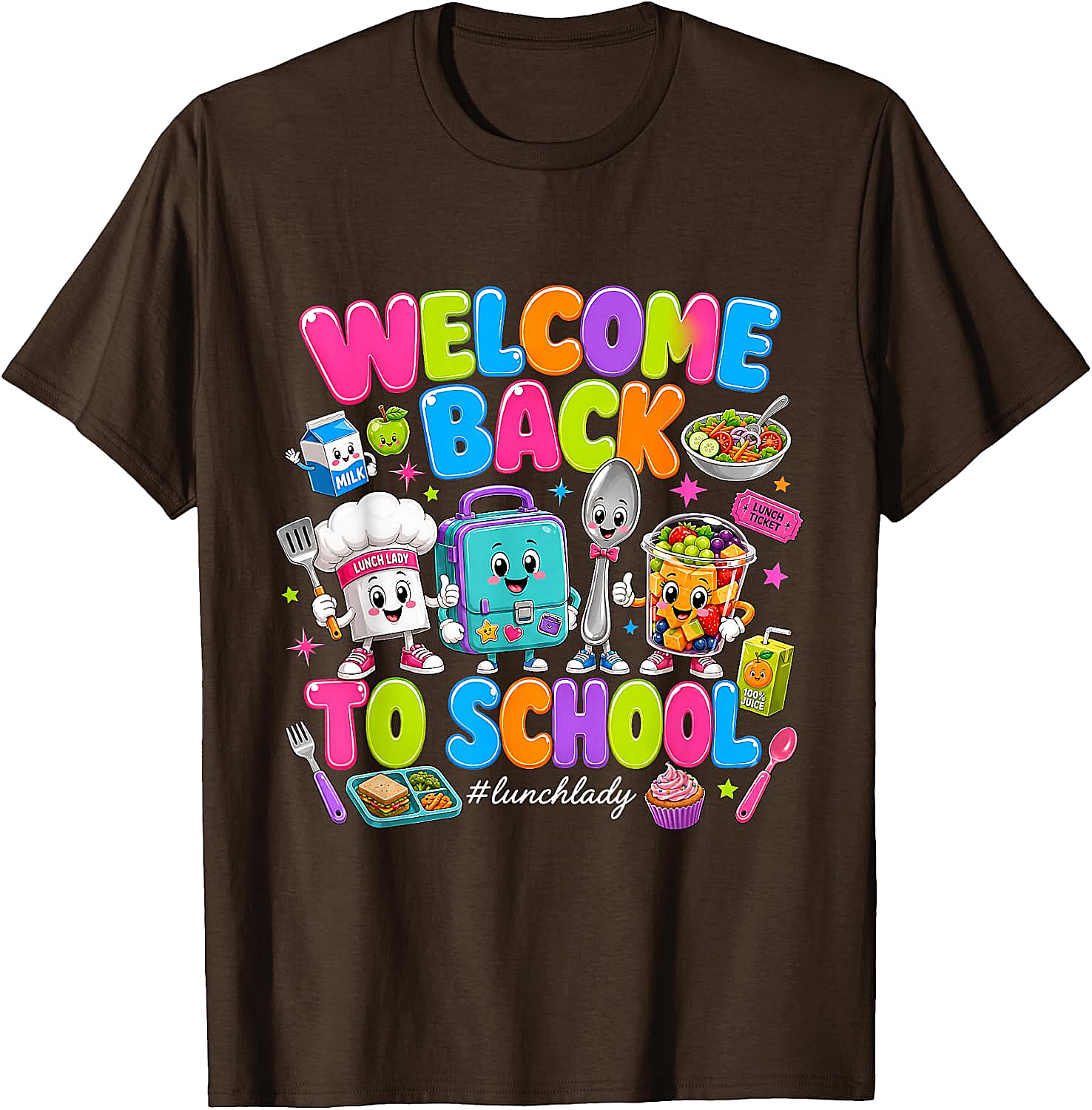 Cute Welcome Back Lunch Lady T-Shirt - School Staff Tee