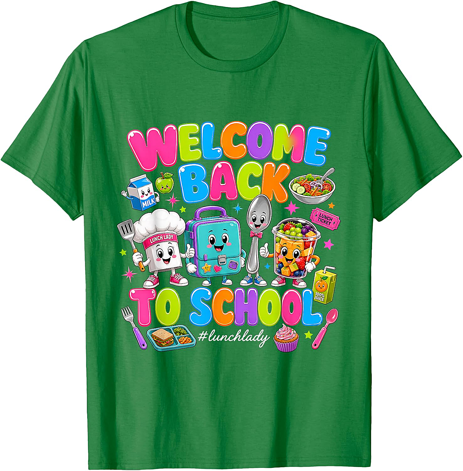 Cute Welcome Back Lunch Lady T-Shirt - School Staff Tee