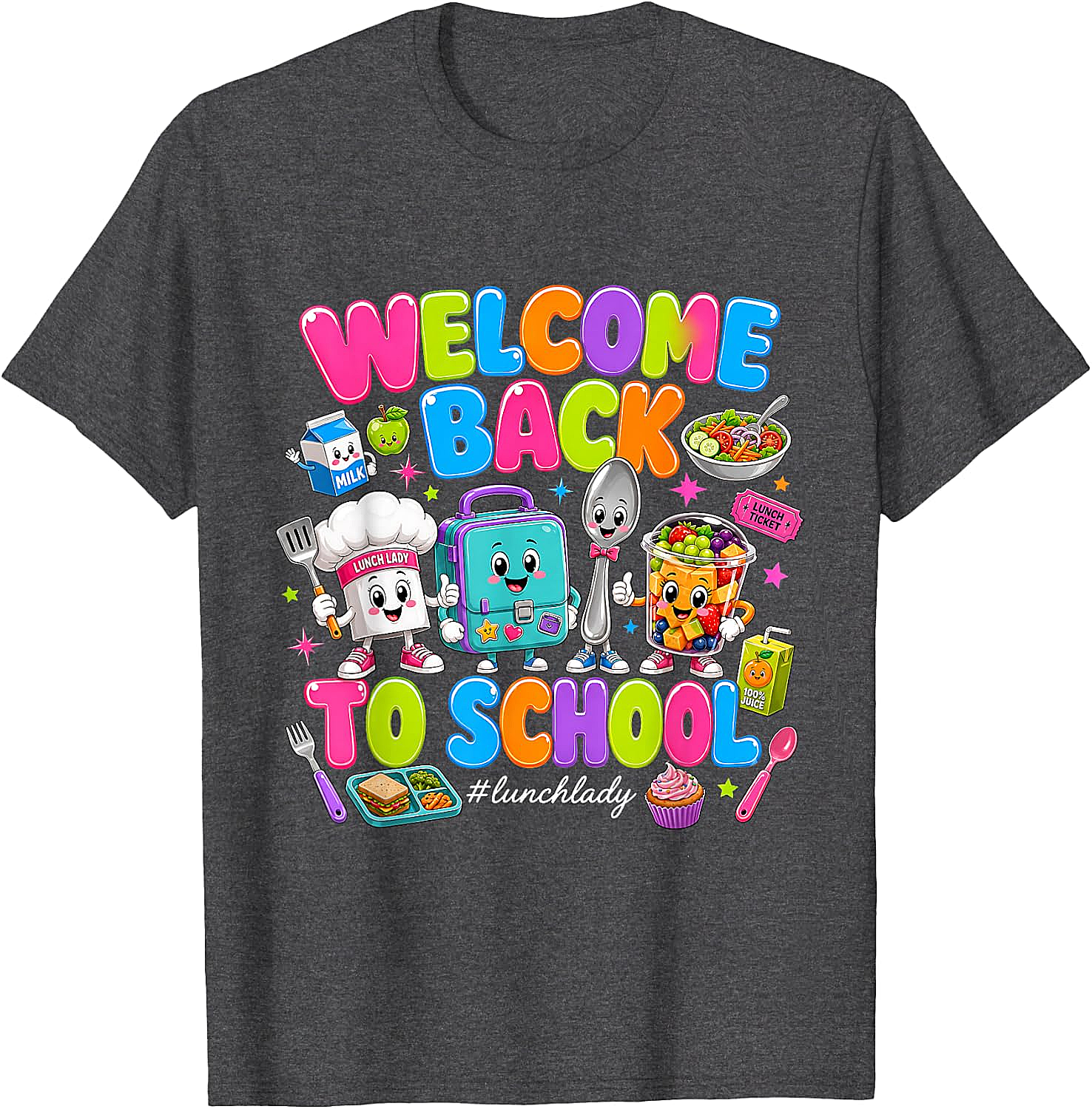 Cute Welcome Back Lunch Lady T-Shirt - School Staff Tee
