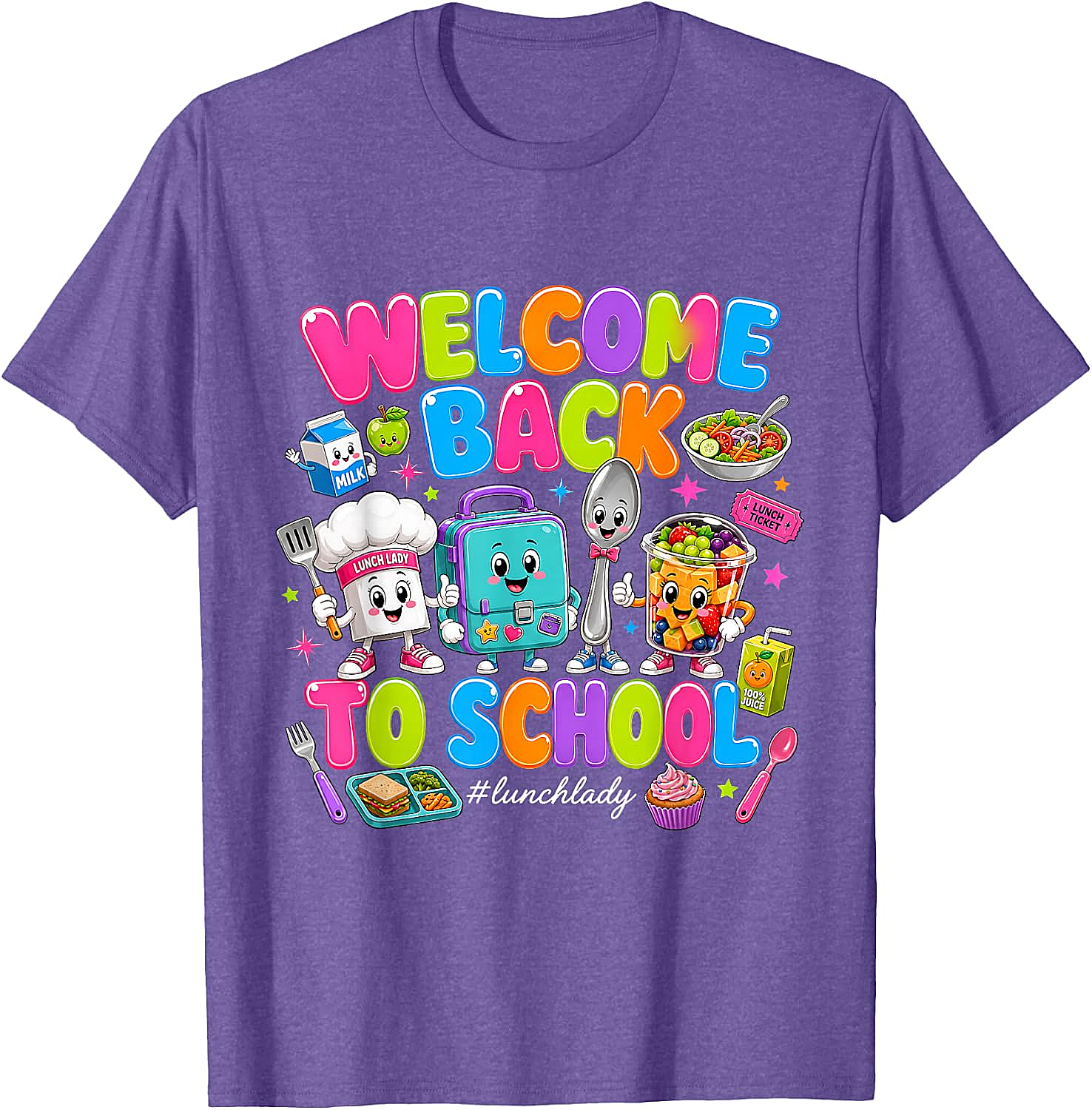 Cute Welcome Back Lunch Lady T-Shirt - School Staff Tee