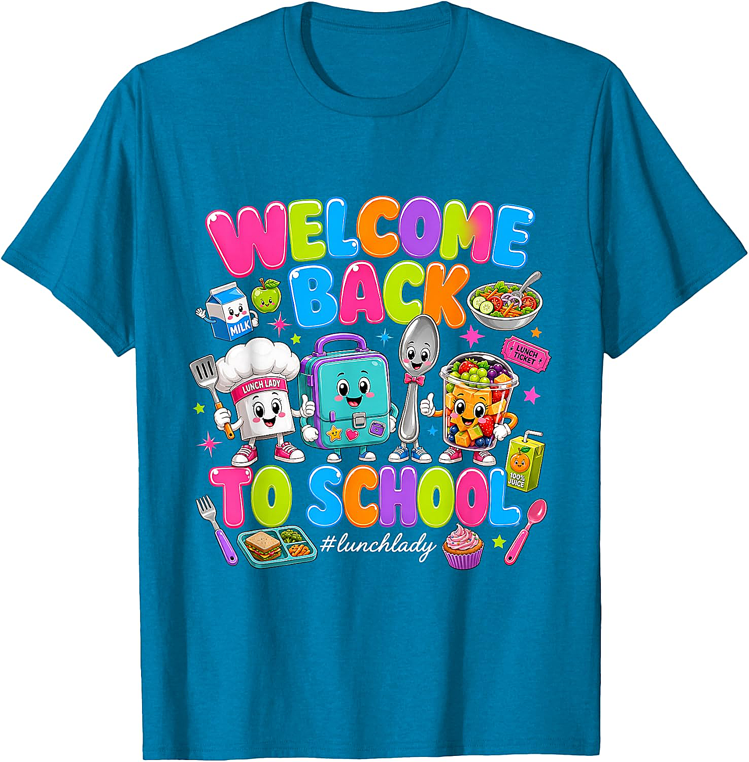 Cute Welcome Back Lunch Lady T-Shirt - School Staff Tee