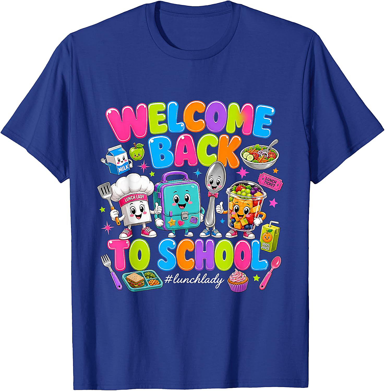 Cute Welcome Back Lunch Lady T-Shirt - School Staff Tee