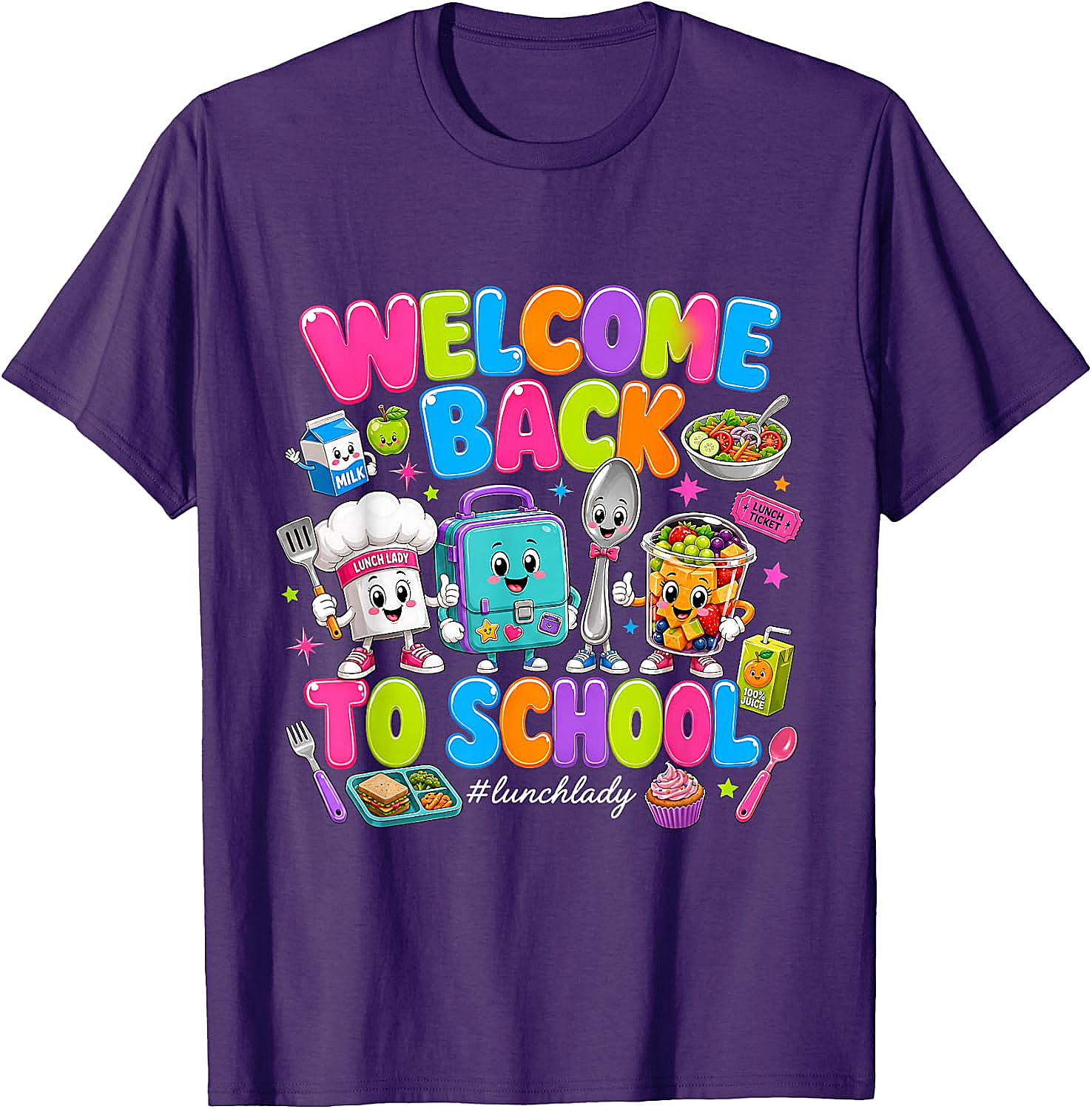 Cute Welcome Back Lunch Lady T-Shirt - School Staff Tee