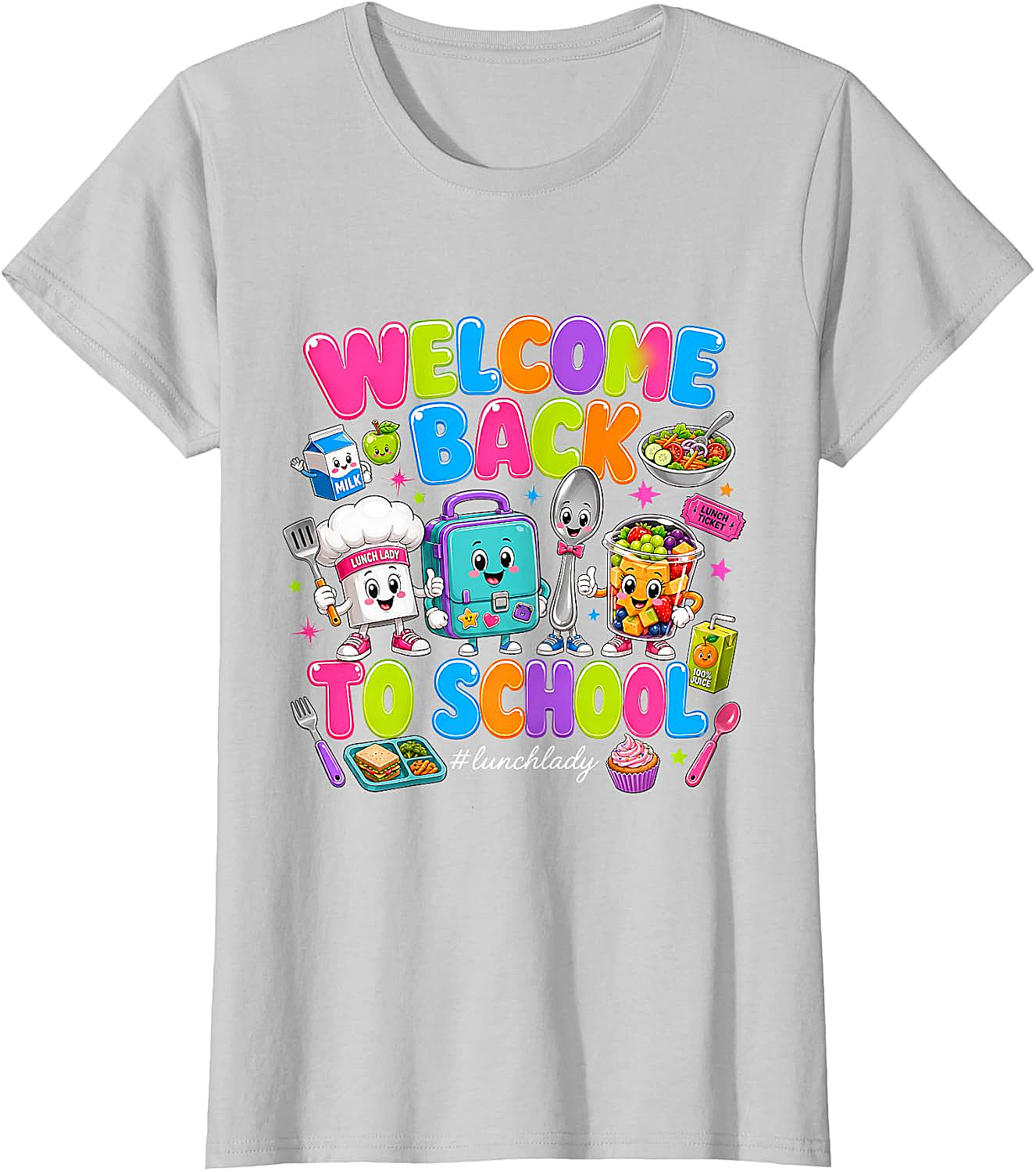 Cute Welcome Back Lunch Lady T-Shirt - School Staff Tee