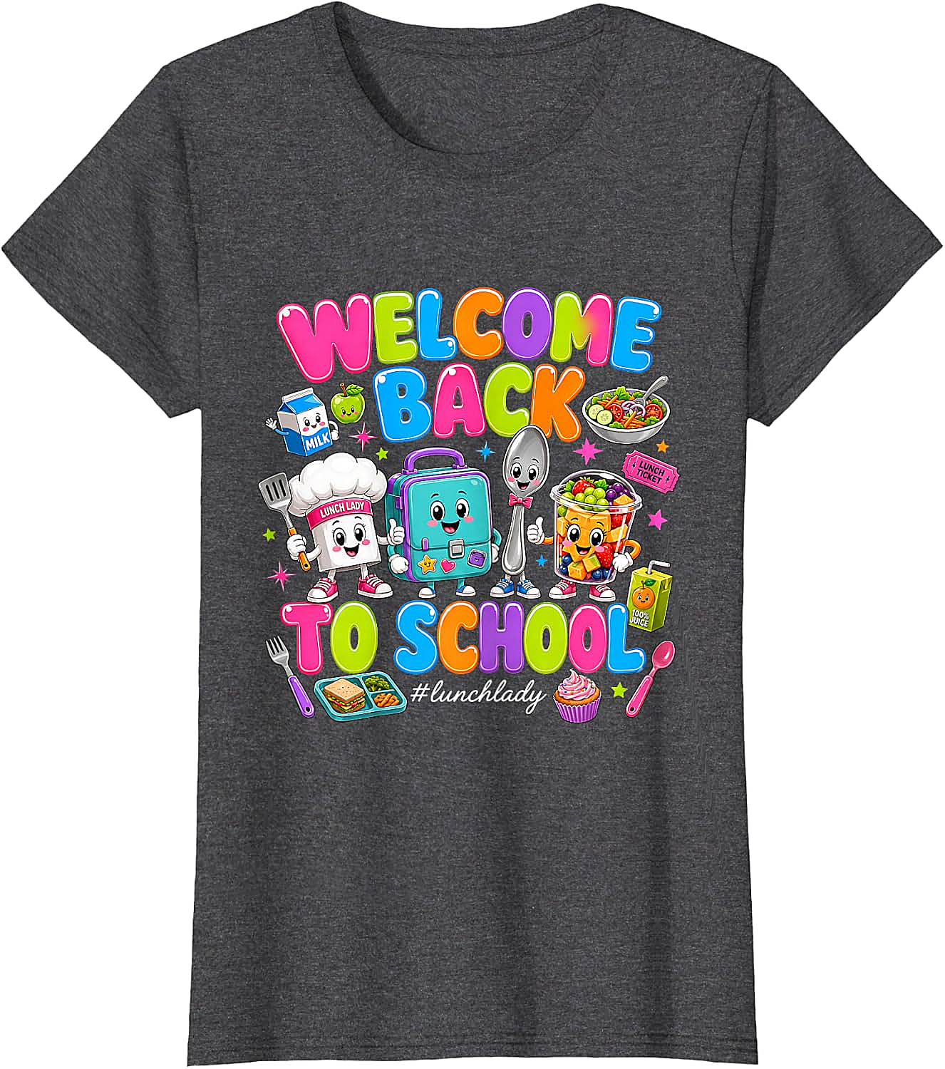 Cute Welcome Back Lunch Lady T-Shirt - School Staff Tee