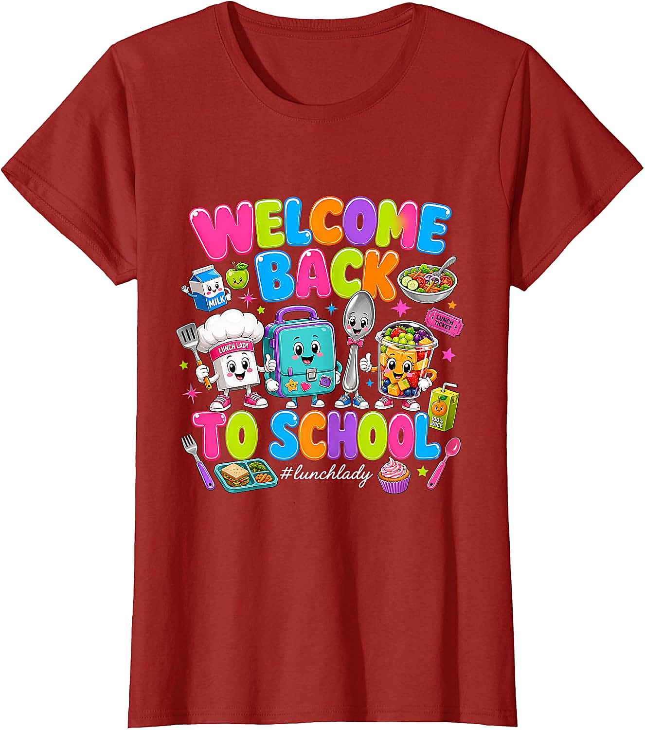 Cute Welcome Back Lunch Lady T-Shirt - School Staff Tee