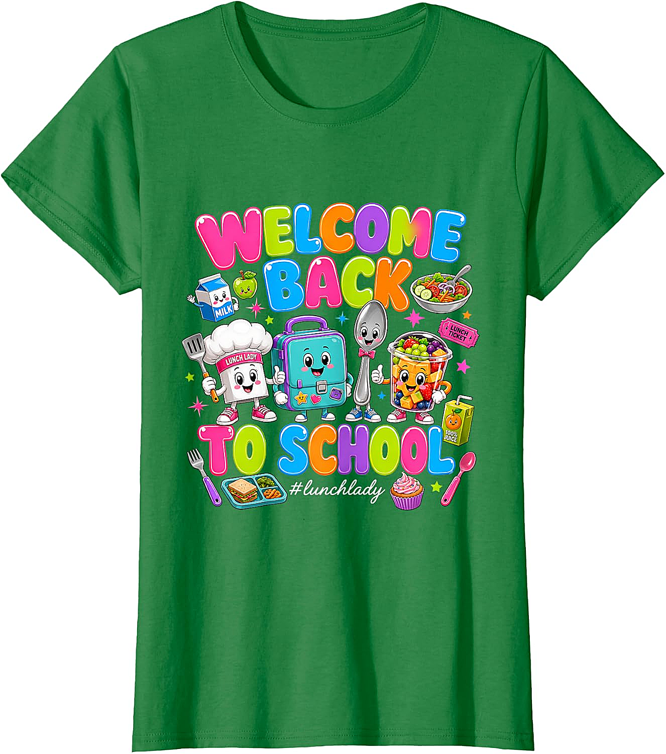 Cute Welcome Back Lunch Lady T-Shirt - School Staff Tee