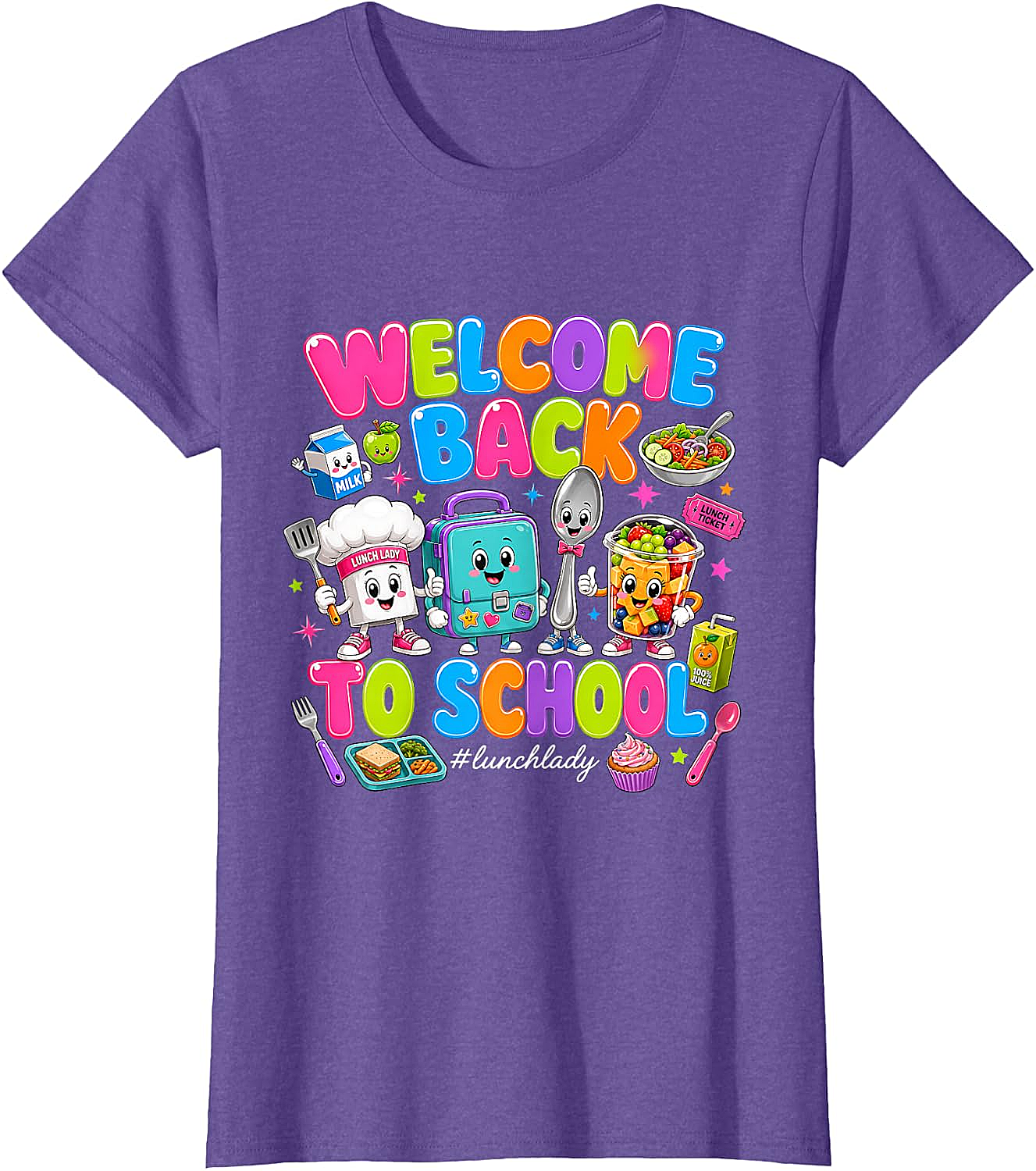 Cute Welcome Back Lunch Lady T-Shirt - School Staff Tee