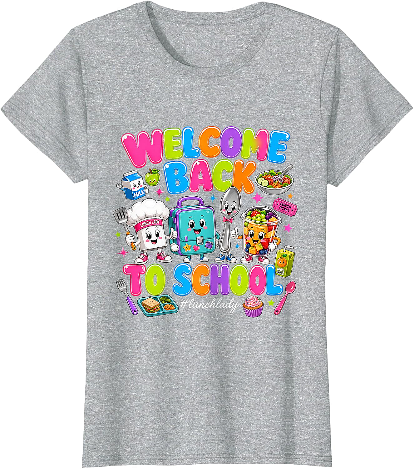 Cute Welcome Back Lunch Lady T-Shirt - School Staff Tee
