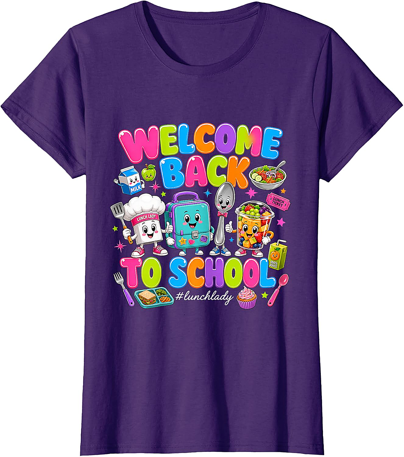 Cute Welcome Back Lunch Lady T-Shirt - School Staff Tee