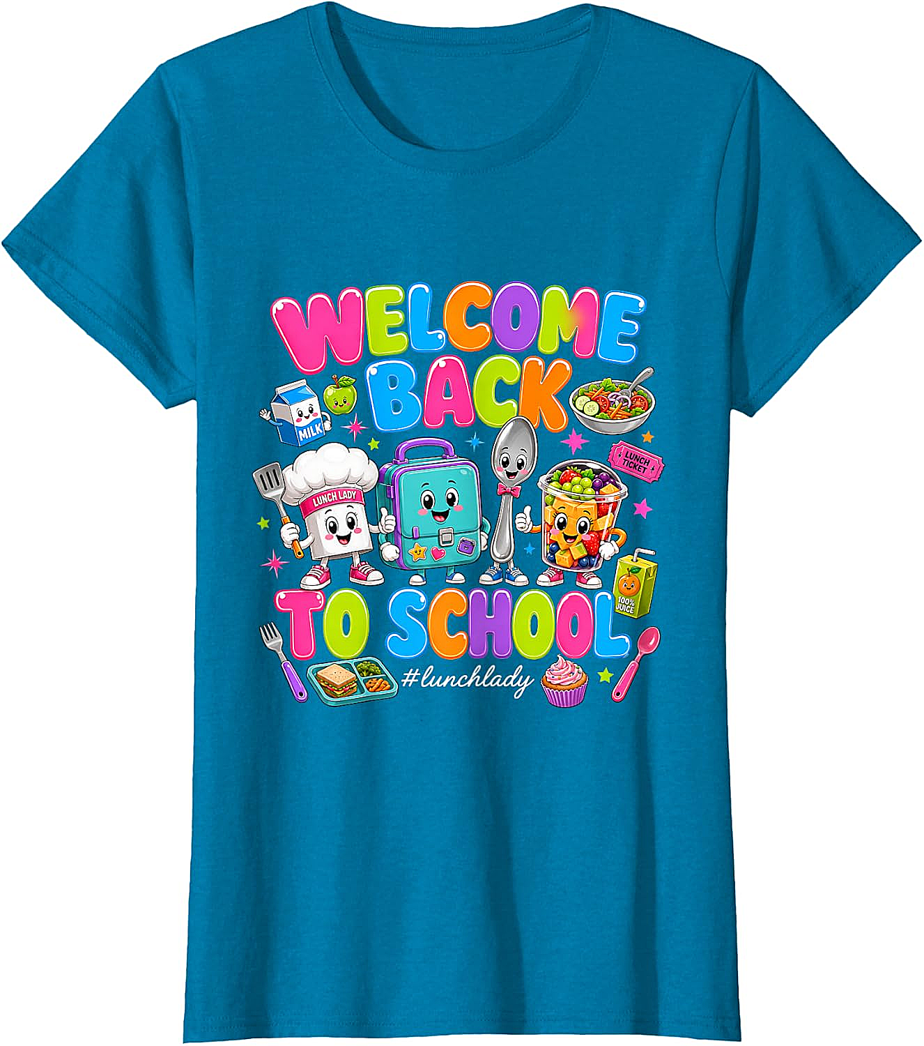 Cute Welcome Back Lunch Lady T-Shirt - School Staff Tee