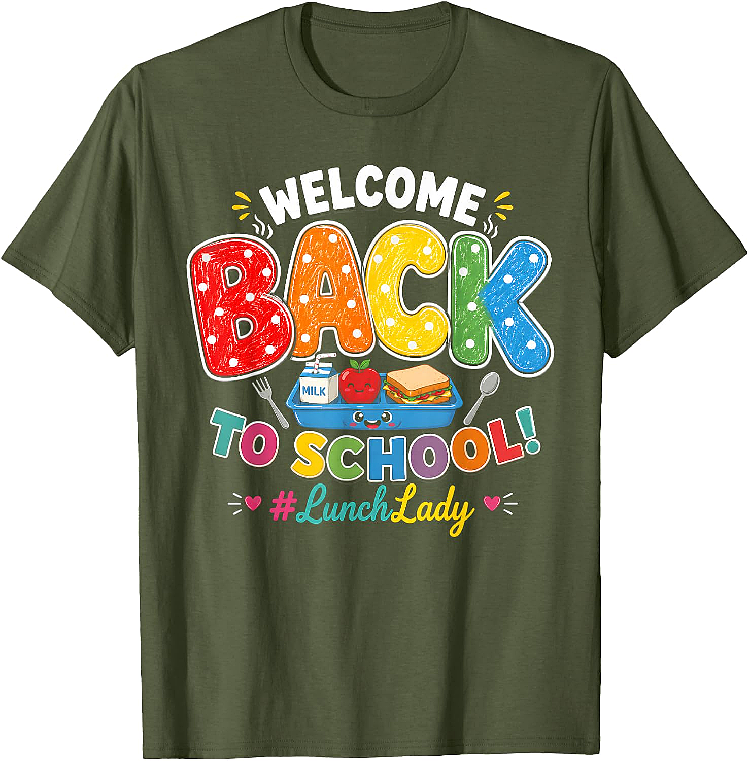 Welcome Back Lunch Lady T-Shirt Cafeteria Staff Tee