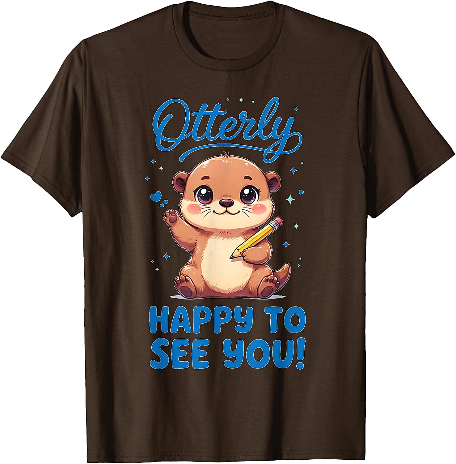 Otterly Happy Cute Otter Back to School T-Shirt | Funny Tee