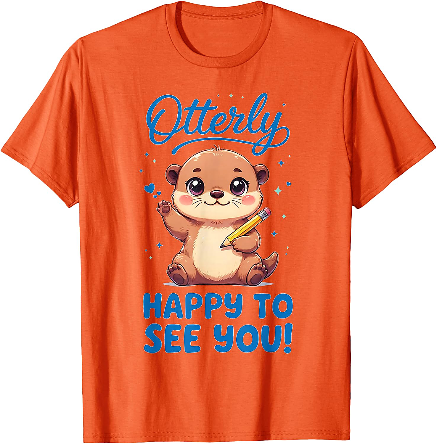 Otterly Happy Cute Otter Back to School T-Shirt | Funny Tee