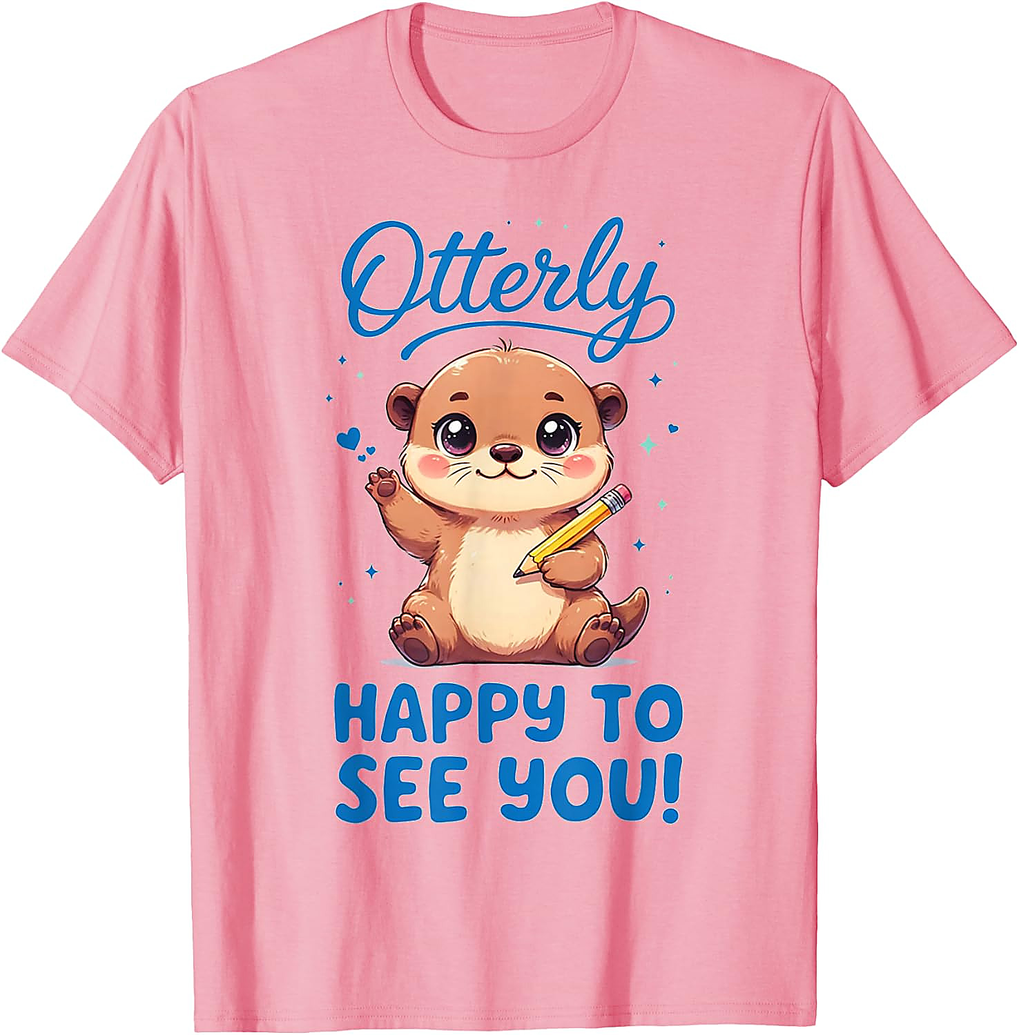 Otterly Happy Cute Otter Back to School T-Shirt | Funny Tee