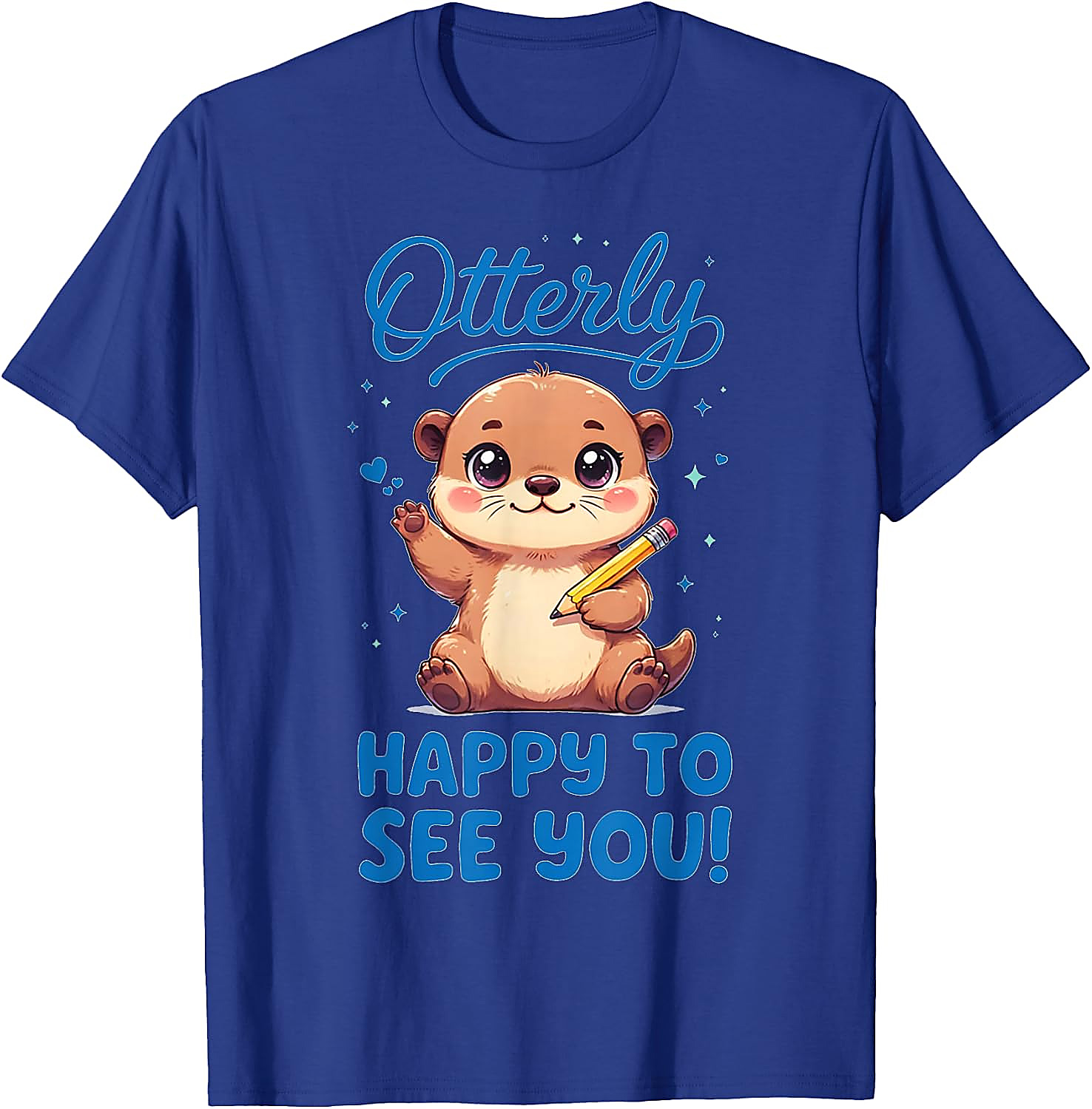 Otterly Happy Cute Otter Back to School T-Shirt | Funny Tee