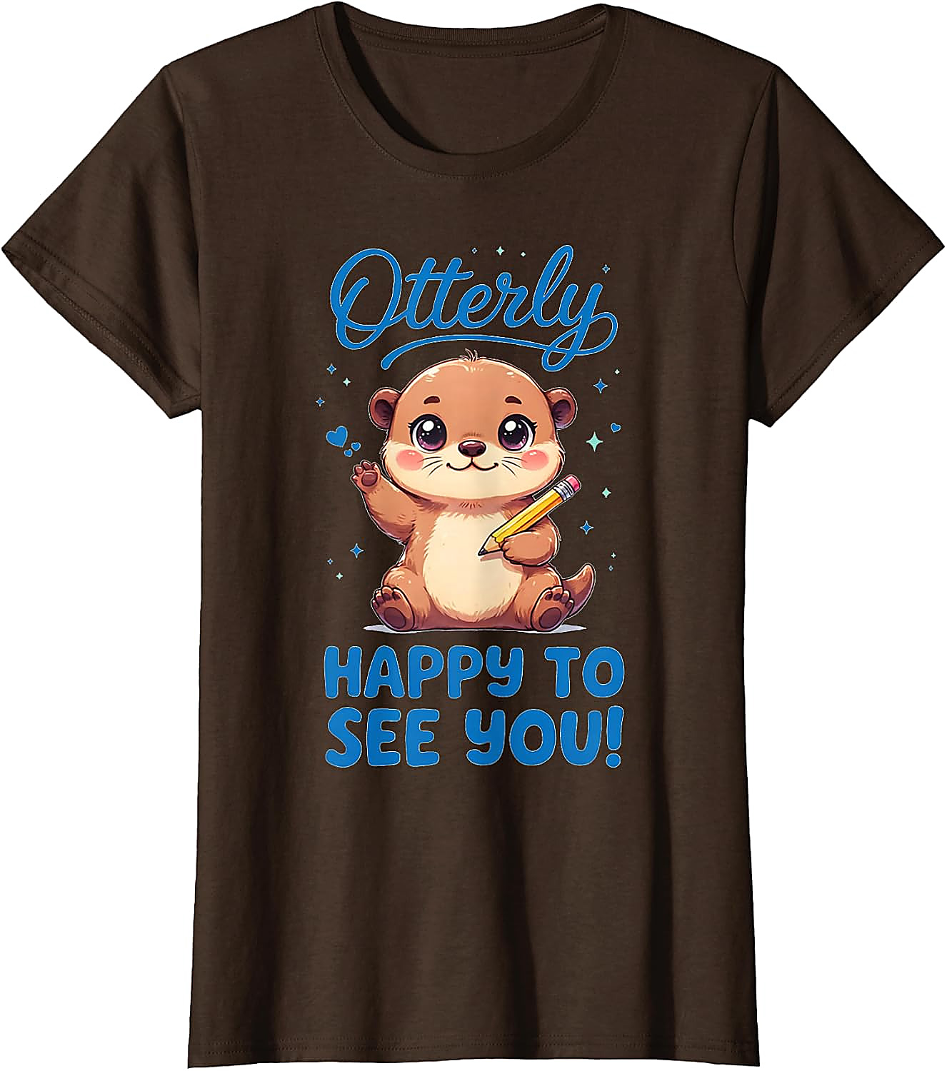 Otterly Happy Cute Otter Back to School T-Shirt | Funny Tee
