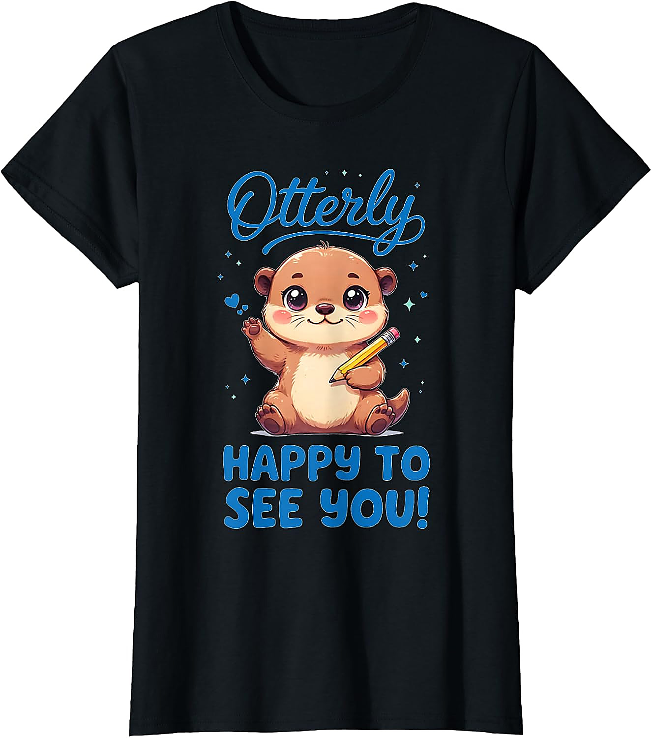 Otterly Happy Cute Otter Back to School T-Shirt | Funny Tee
