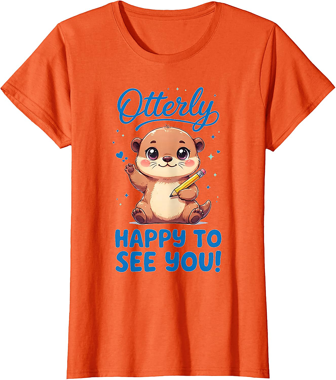 Otterly Happy Cute Otter Back to School T-Shirt | Funny Tee