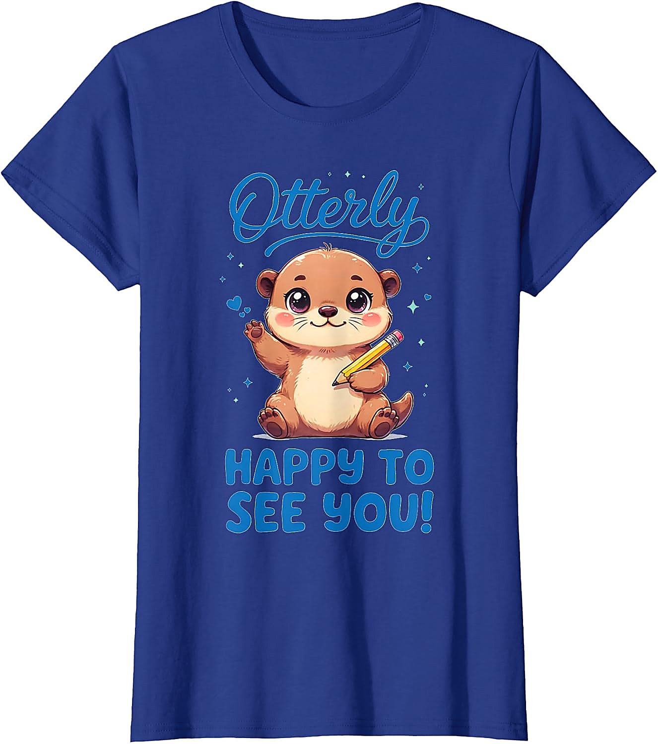 Otterly Happy Cute Otter Back to School T-Shirt | Funny Tee