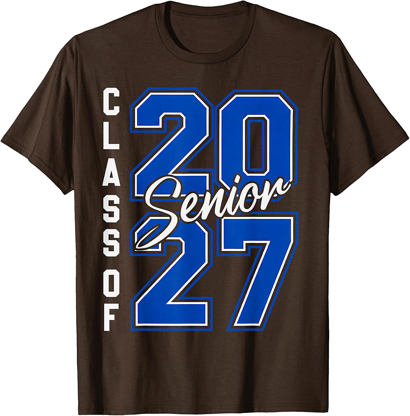 Senior Class of 2027 T-Shirt - Blue & White Graduation Tee