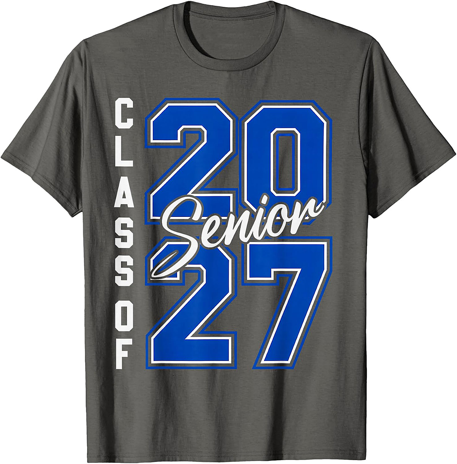 Senior Class of 2027 T-Shirt - Blue & White Graduation Tee