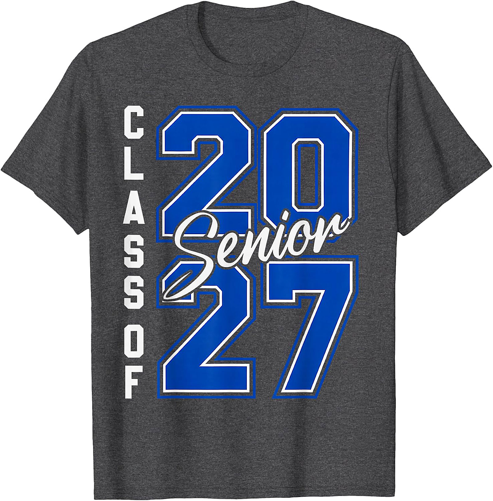Senior Class of 2027 T-Shirt - Blue & White Graduation Tee